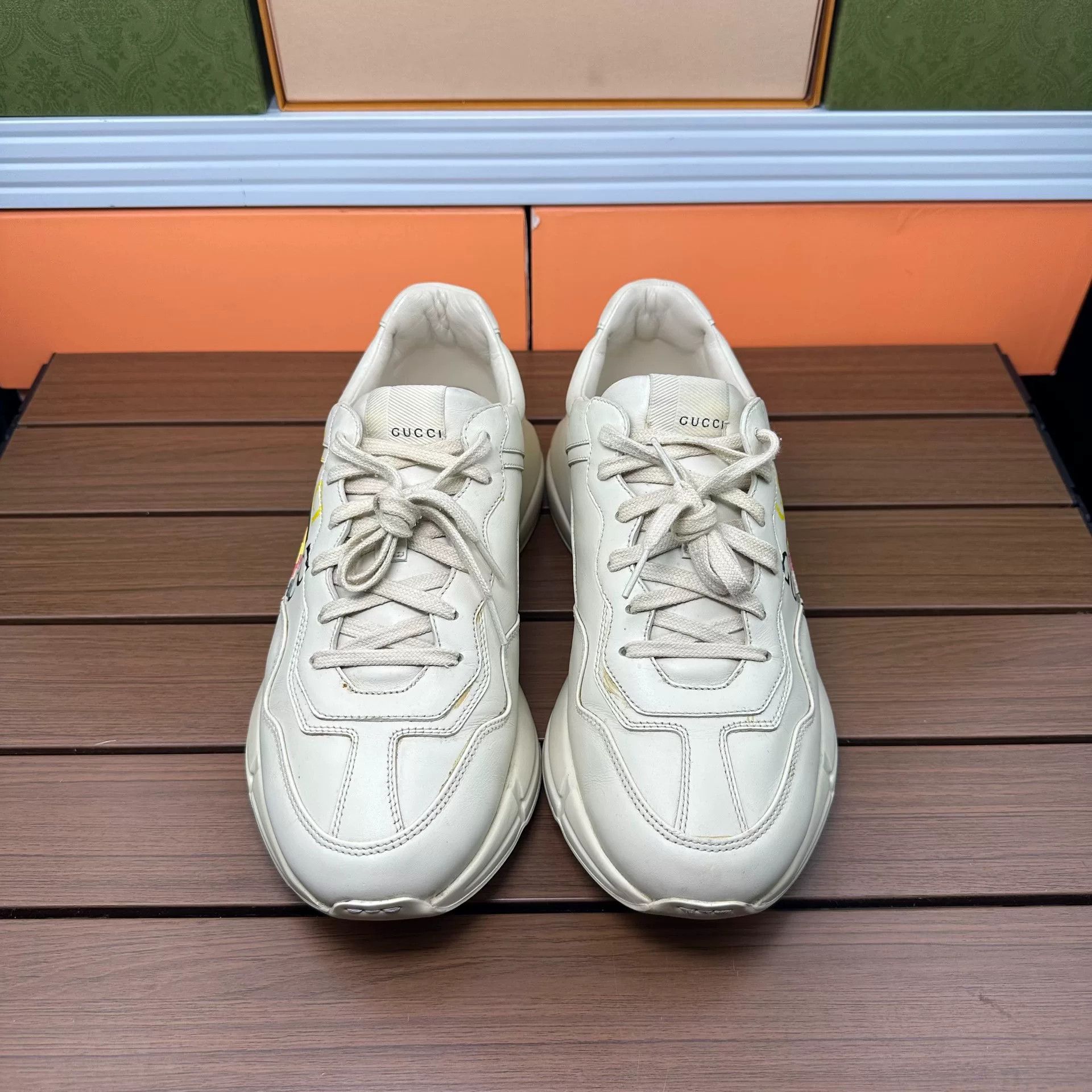 Gucci Gucci Printed White Lowtop Sneakers 9 Men Size US 9 / EU 42 - 4 Thumbnail