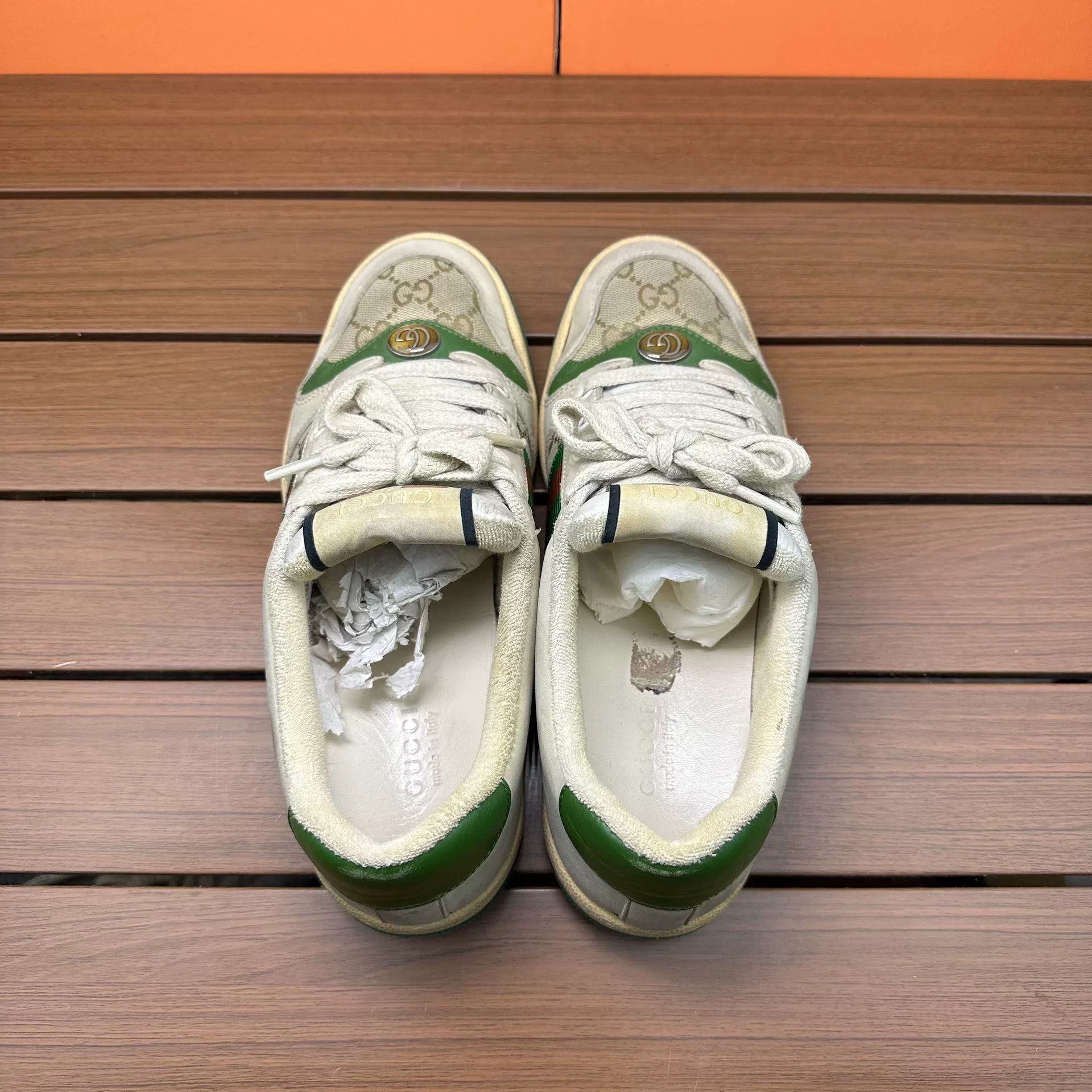 Gucci Gucci Distressed Green Lowtop Sneakers it_37 Women Size US 7 / IT 37 - 6 Thumbnail
