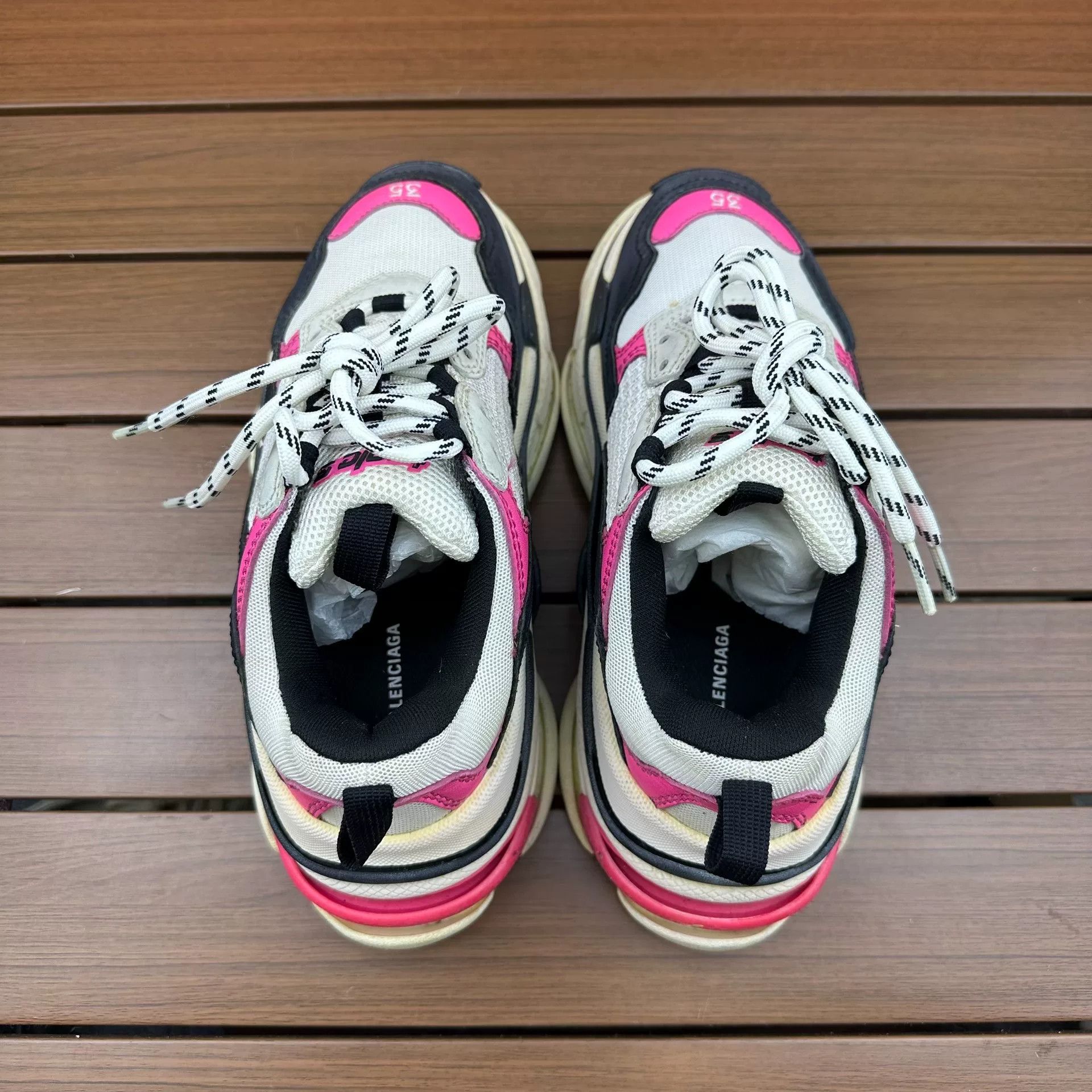 Balenciaga Balenciaga Distressed Pink Lowtop Sneakers it_35 Women Size US 5 / IT 35 - 4 Thumbnail
