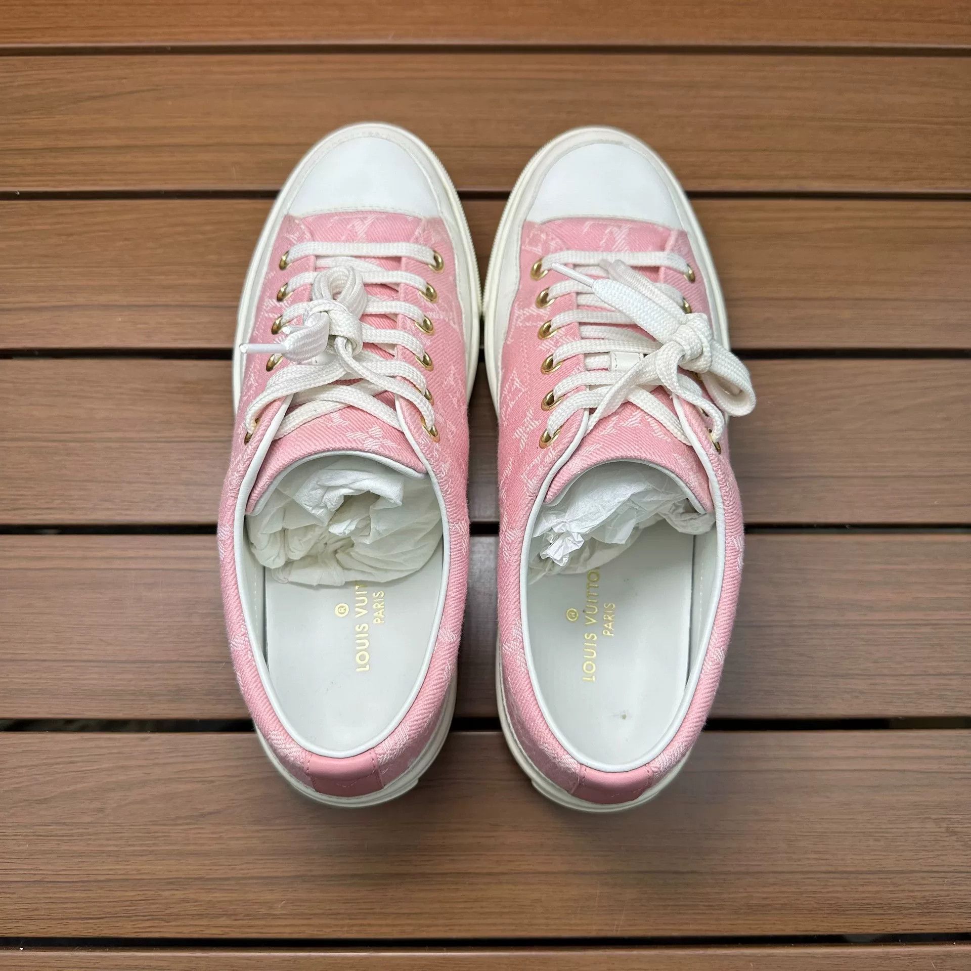 Louis Vuitton Louis Vuitton Pink Lowtop Sneakers it_36 Women Size US 6 / IT 36 - 6 Thumbnail