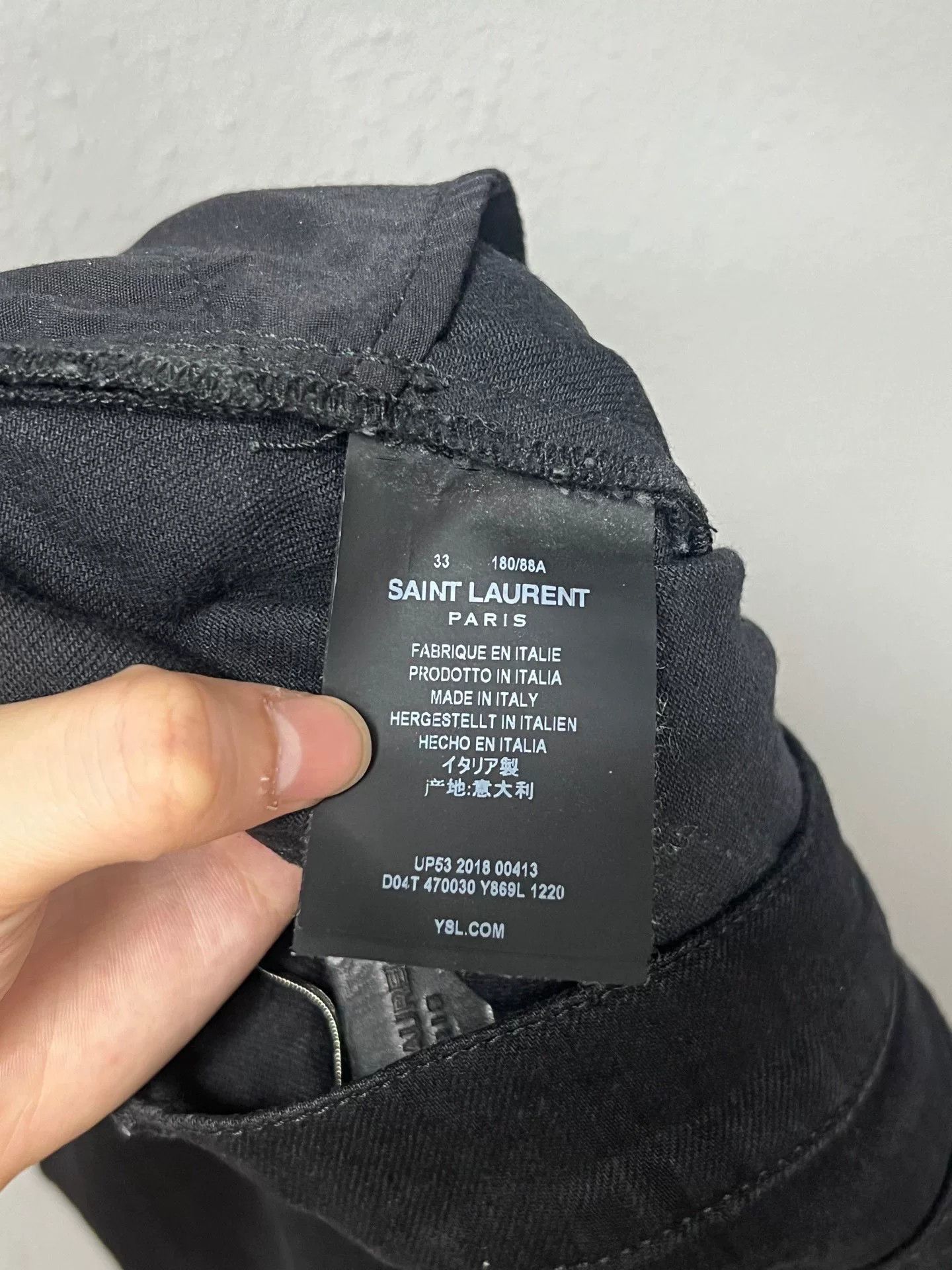Saint Laurent Paris SLP Distressed Slash Jeans Size US 33 - 4 Thumbnail