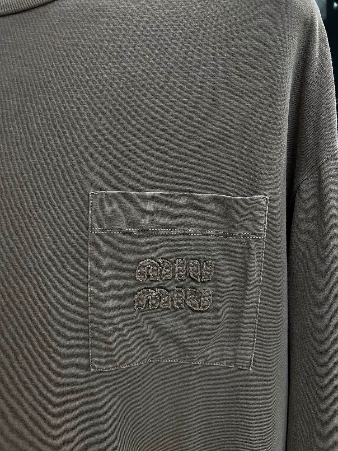 Miu Miu Miumiu Cocoa Embroidered Sweatshirt Size XL / US 12-14 / IT 48-50 - 3 Thumbnail