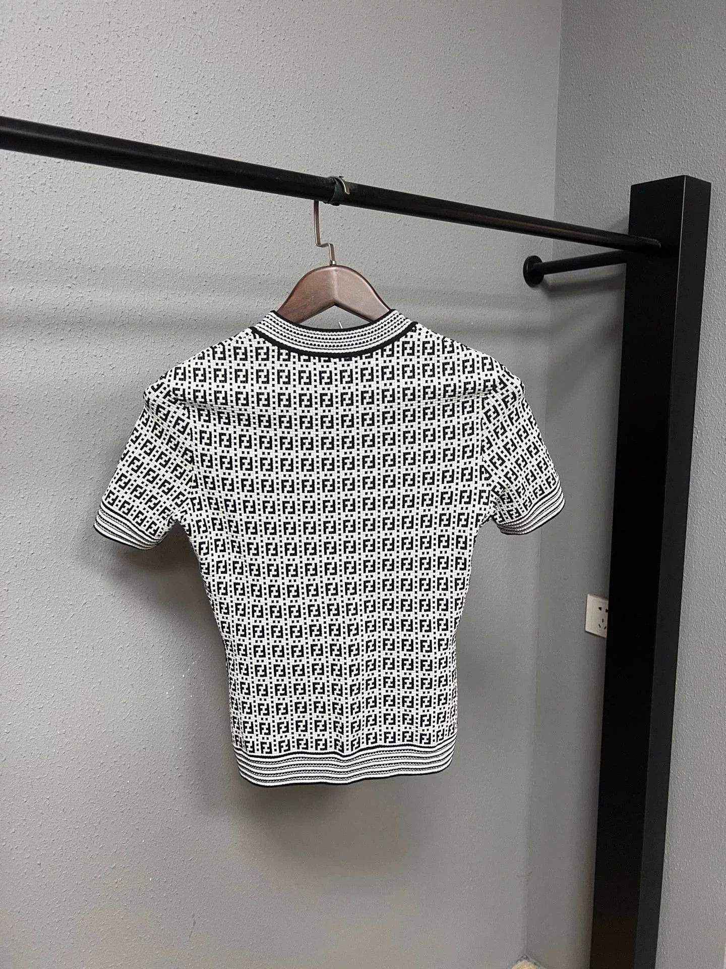 Fendi Fendi All-Over Print Knit Short-Sleeve Size US XXS / EU 40 - 2 Thumbnail