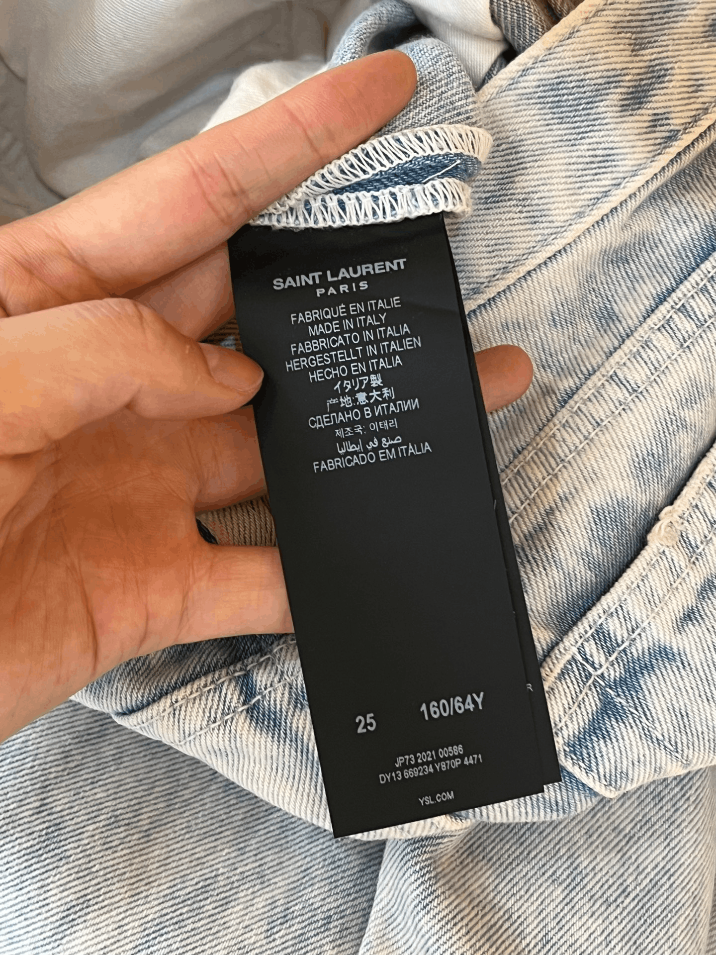 Saint Laurent Paris SLP Washed Jeans Size 25" / US 0 / IT 36 - 6 Thumbnail