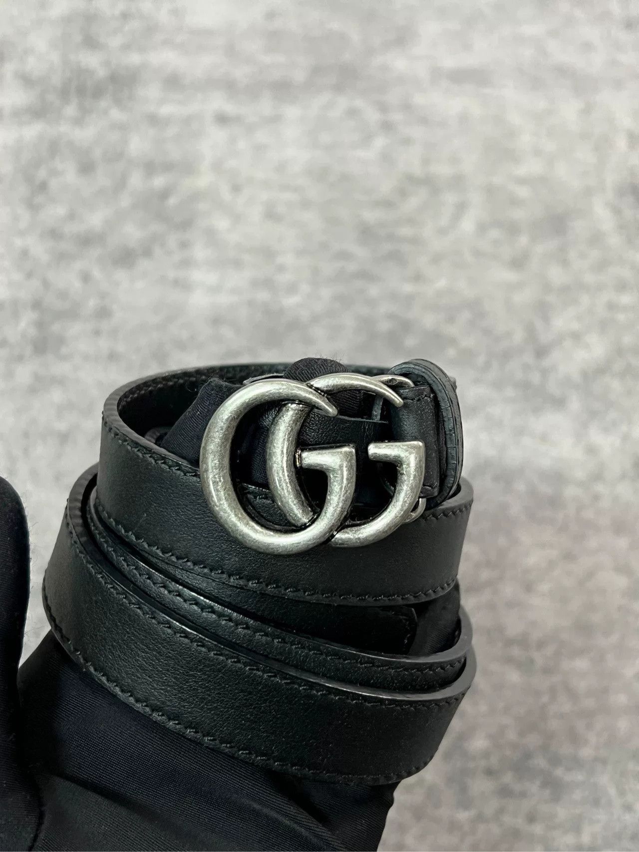 Gucci Gucci Narrow Leather Belt Size ONE SIZE - 2 Thumbnail
