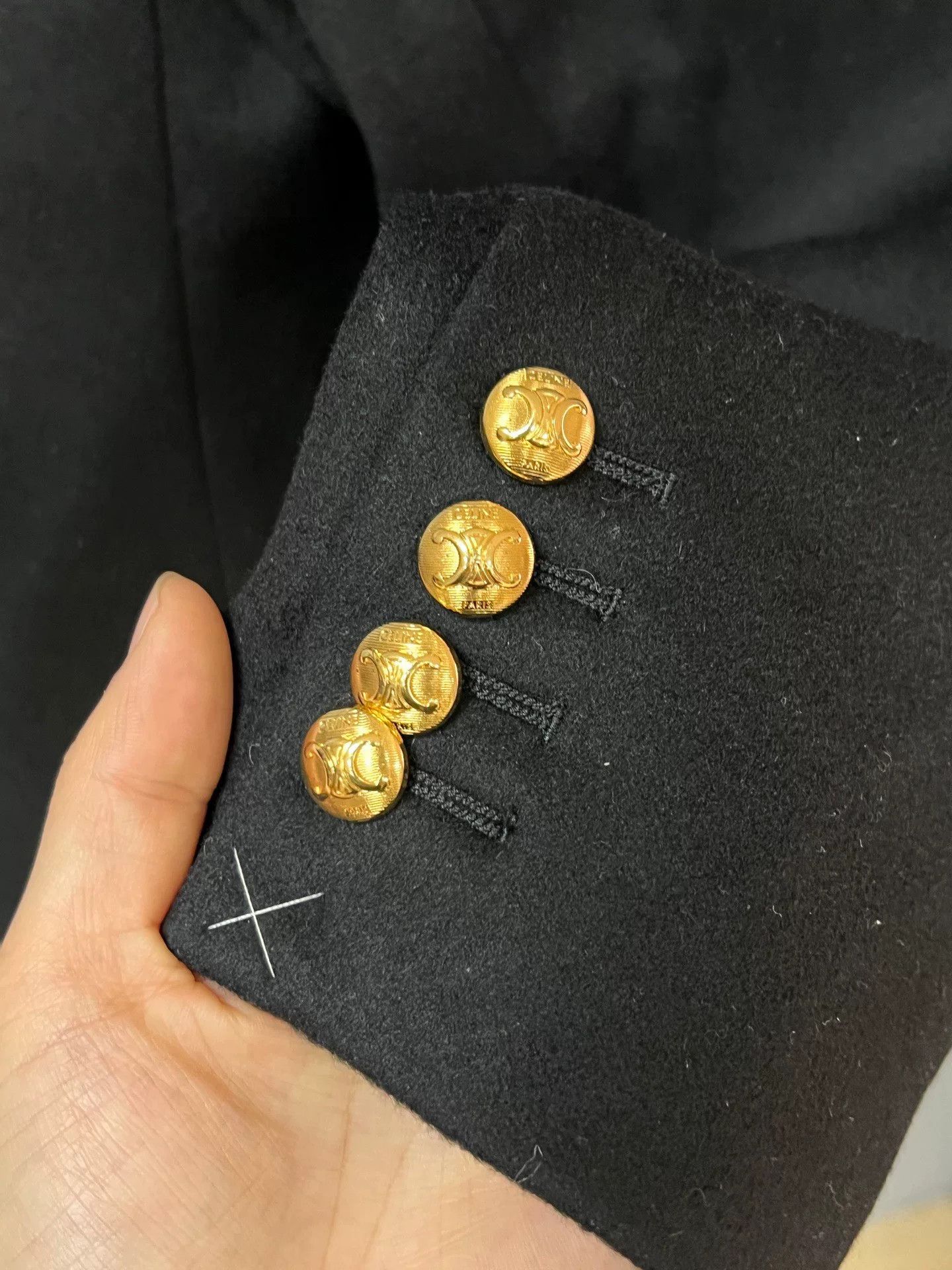 Celine Celine Gold Button Blazer Size XS / US 0-2 / IT 36-38 - 4 Thumbnail