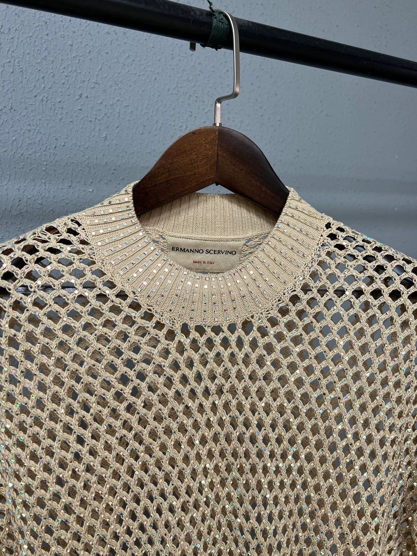 Ermanno Scervino Ermanno Scervino Diamond Knit Top Size S / US 4 / IT 40 - 3 Thumbnail