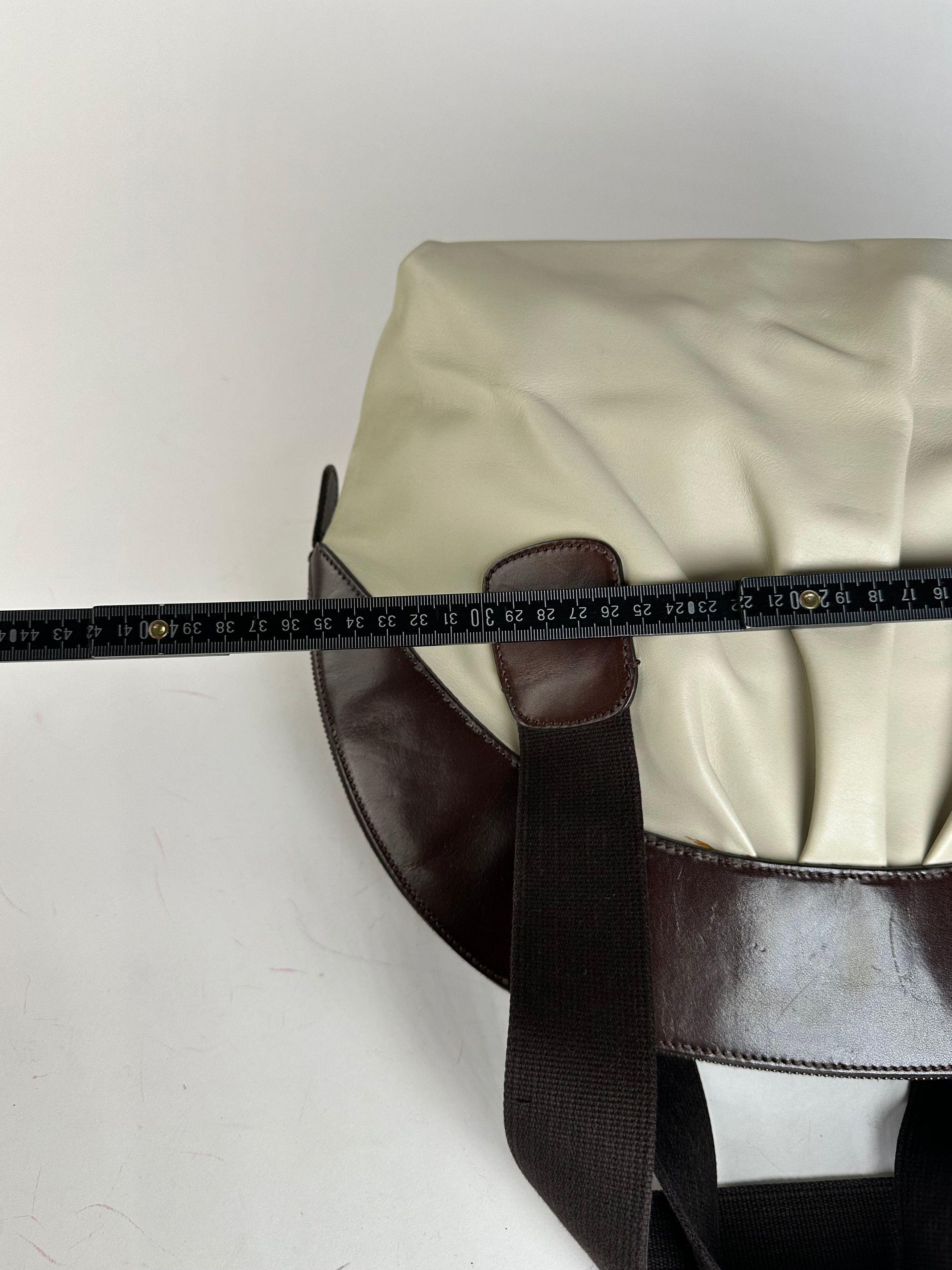 Marni Vintage Leather Handbag White Brown Size ONE SIZE - 9 Thumbnail
