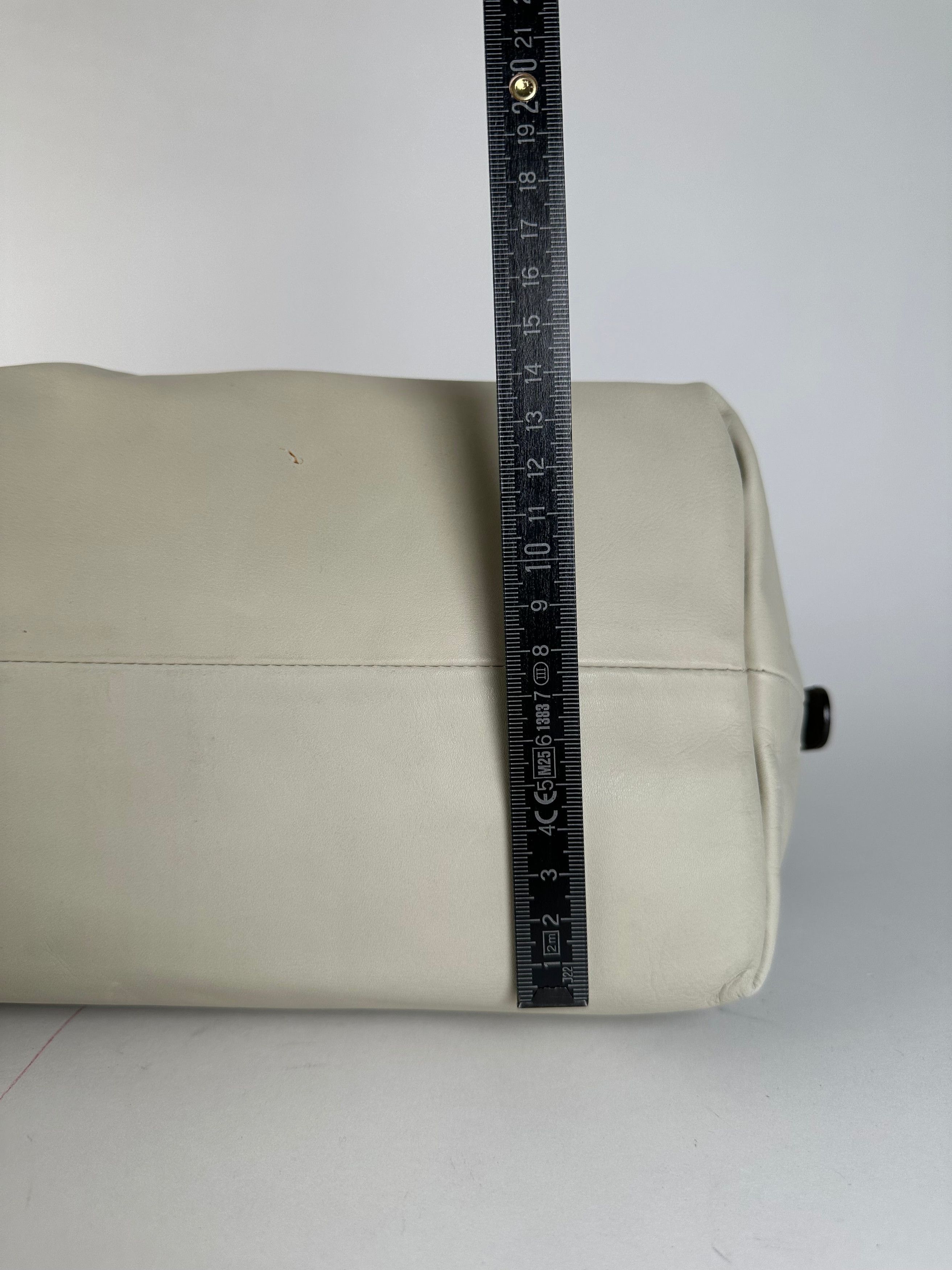 Marni Vintage Leather Handbag White Brown Size ONE SIZE - 14 Thumbnail