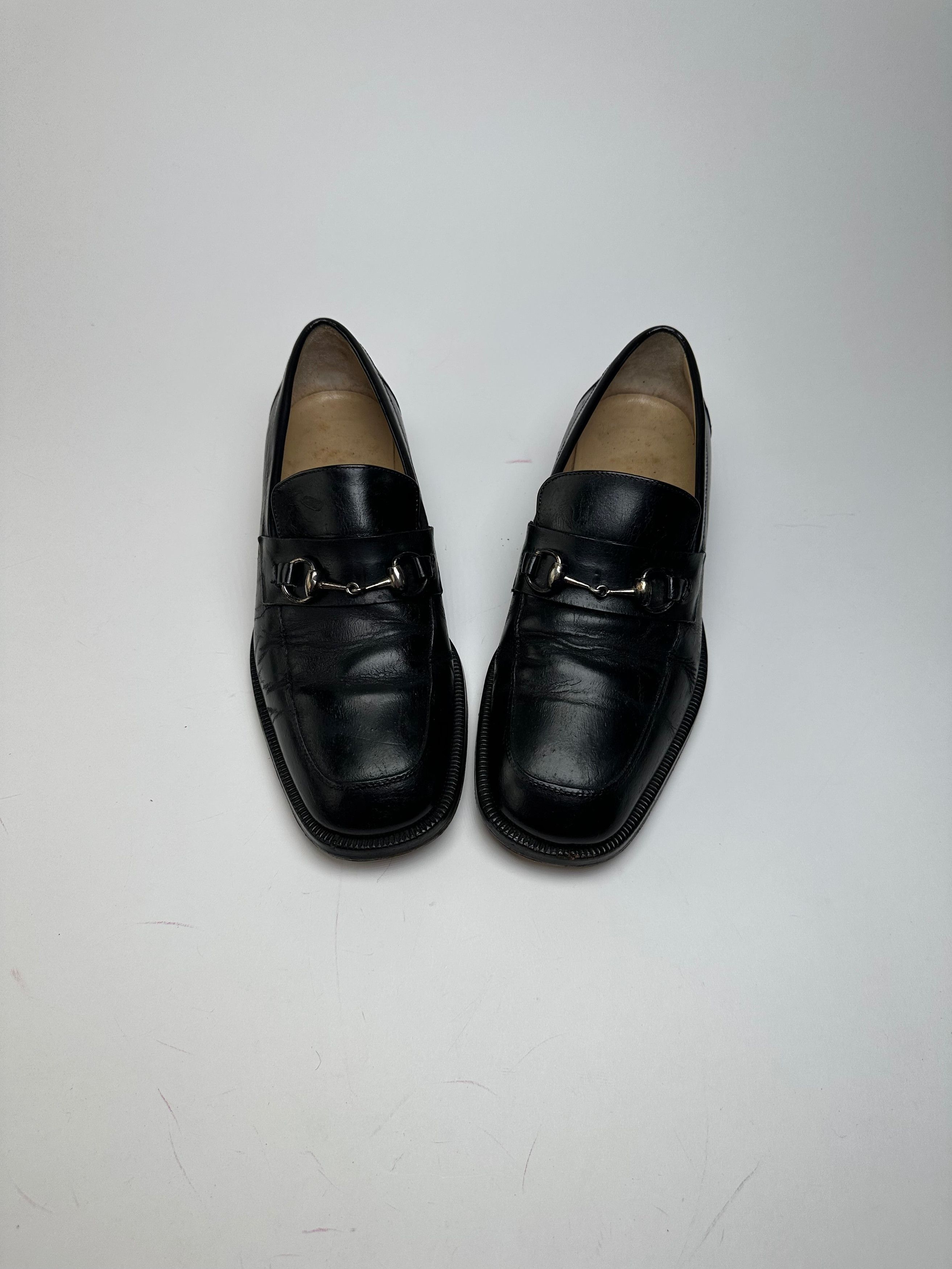 Gucci Vintage Horsebit Leather Loafer Black 40,5E Size US 9.5 / IT 39.5 - 2 Thumbnail