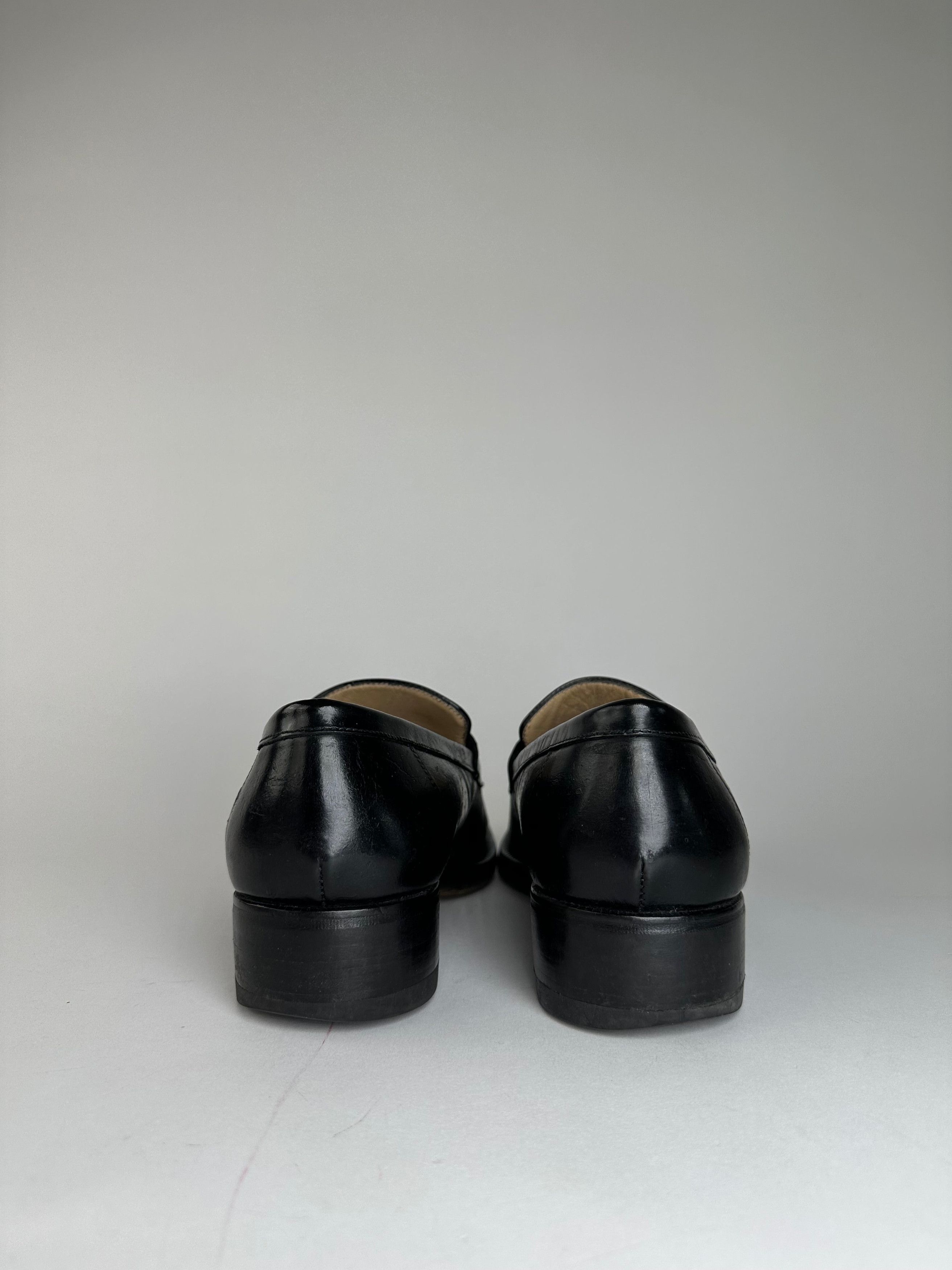 Gucci Vintage Horsebit Leather Loafer Black 40,5E Size US 9.5 / IT 39.5 - 4 Thumbnail