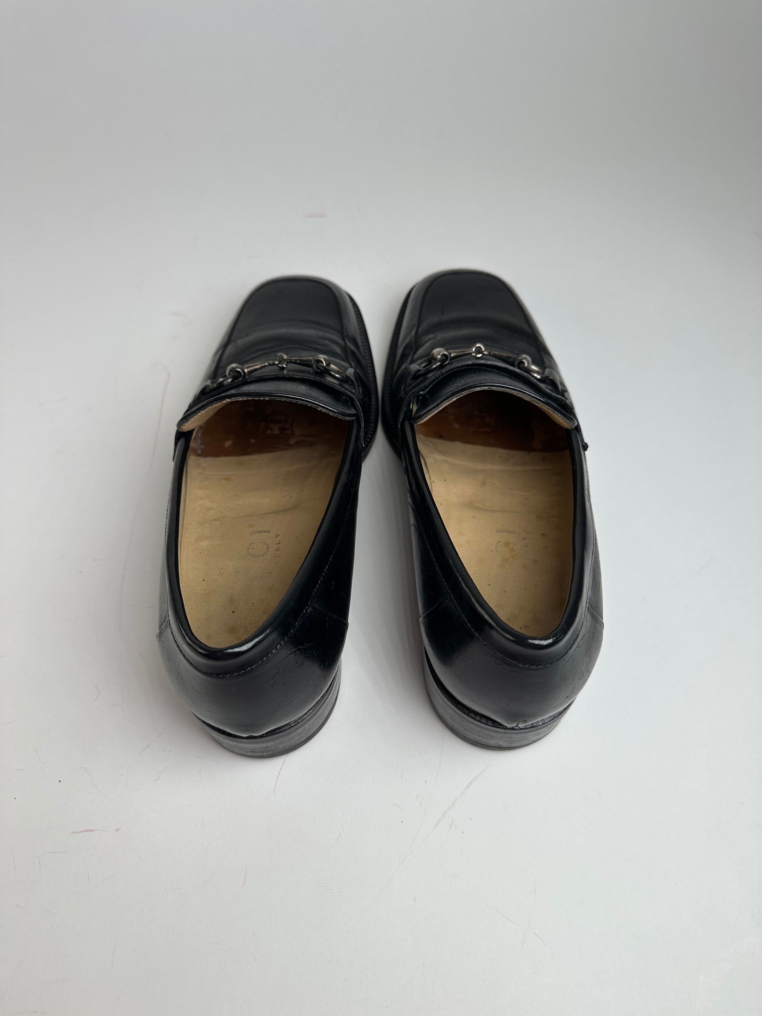 Gucci Vintage Horsebit Leather Loafer Black 40,5E Size US 9.5 / IT 39.5 - 9 Thumbnail