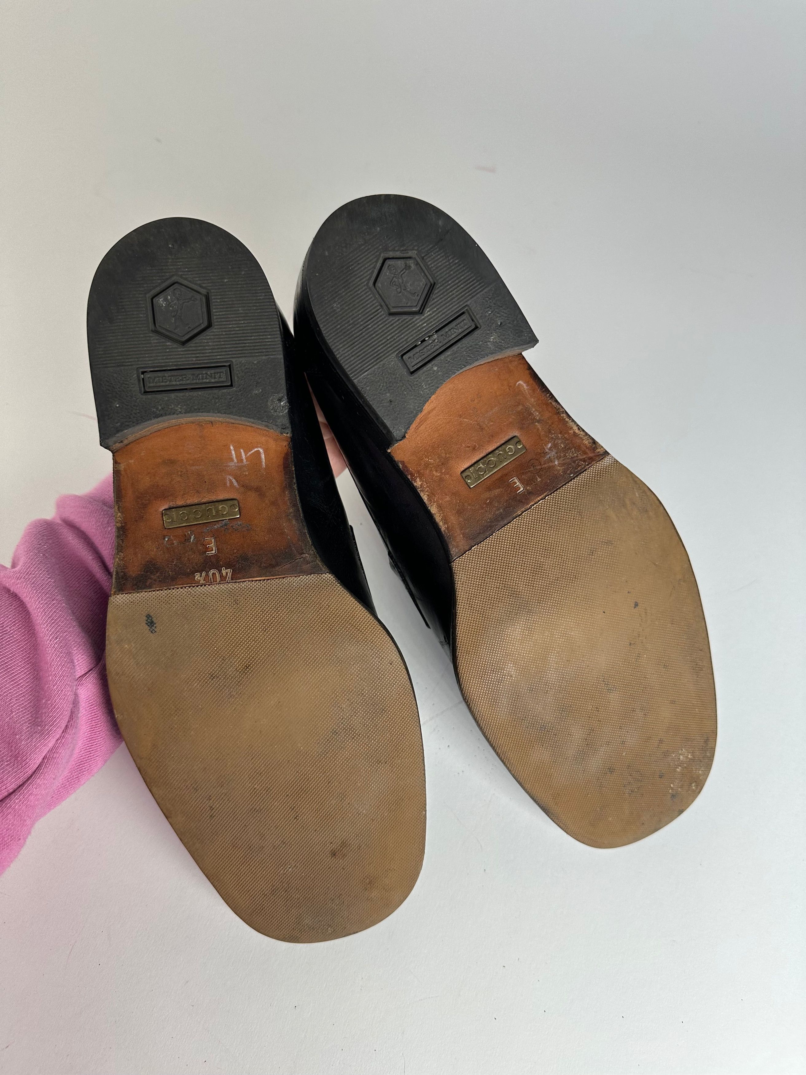 Gucci Vintage Horsebit Leather Loafer Black 40,5E Size US 9.5 / IT 39.5 - 10 Thumbnail