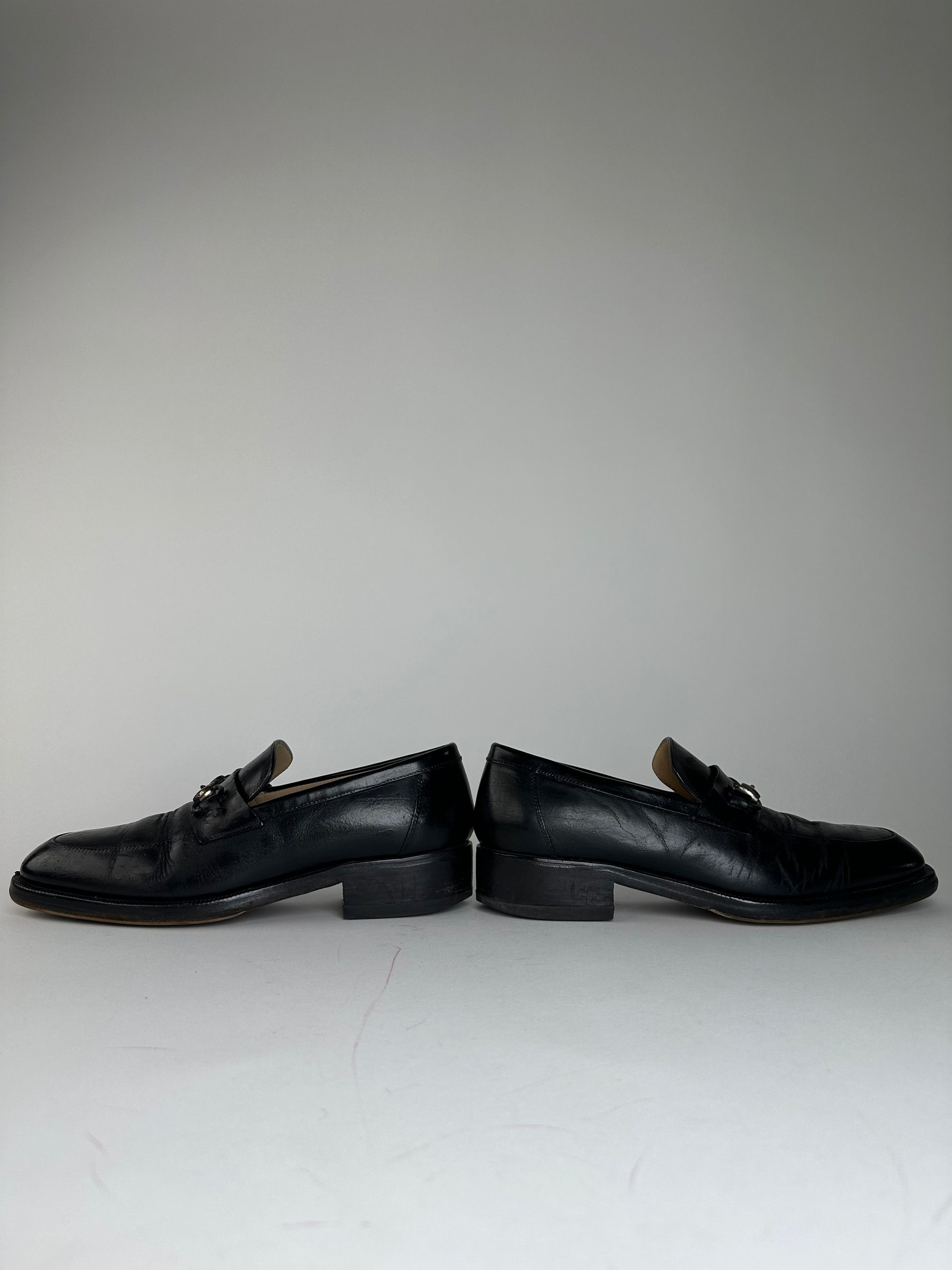 Gucci Vintage Horsebit Leather Loafer Black 40,5E Size US 9.5 / IT 39.5 - 5 Thumbnail