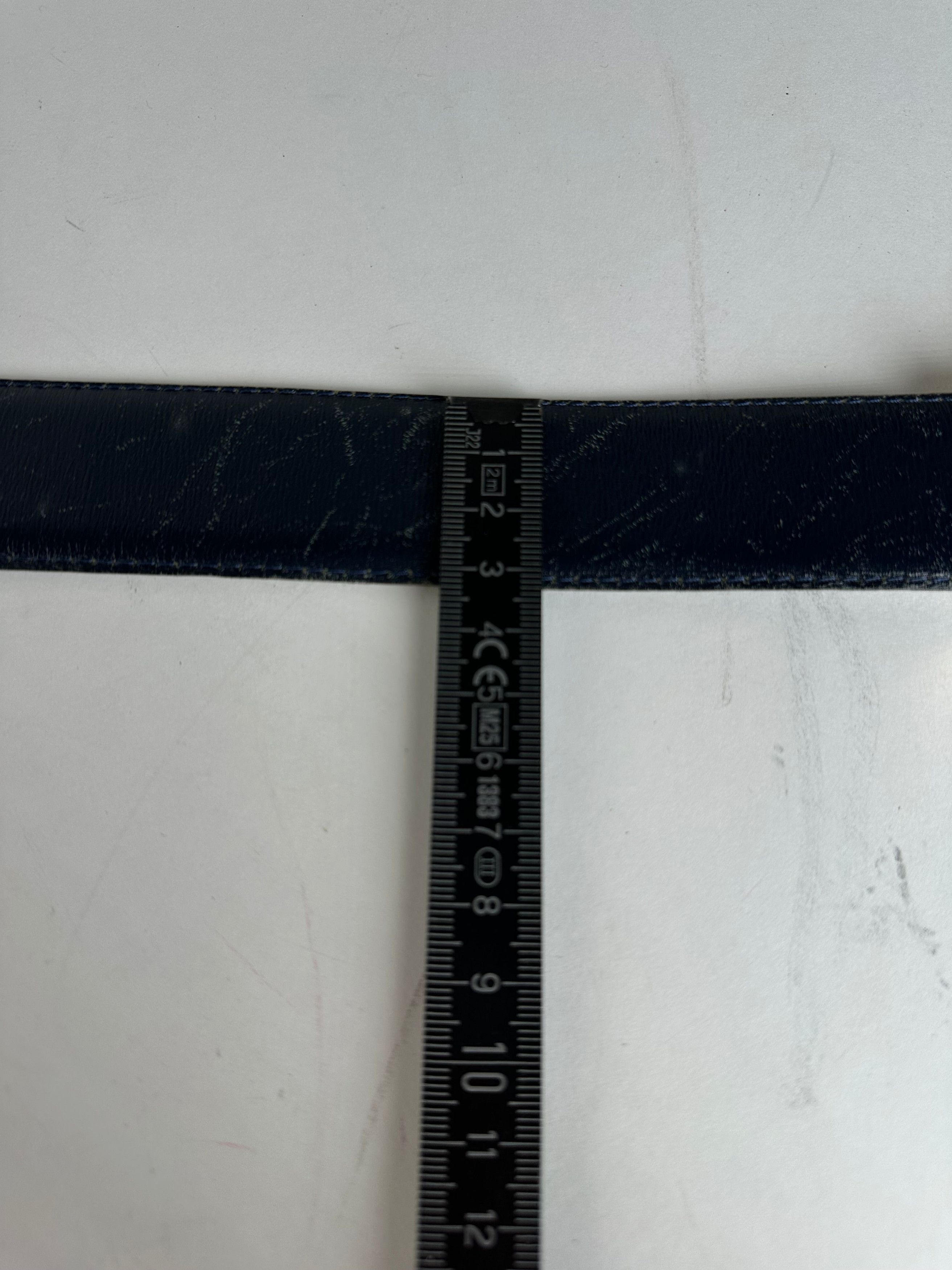 Celine Vintage Paris Snake Emblossed leather belt black Size ONE SIZE - 6 Thumbnail
