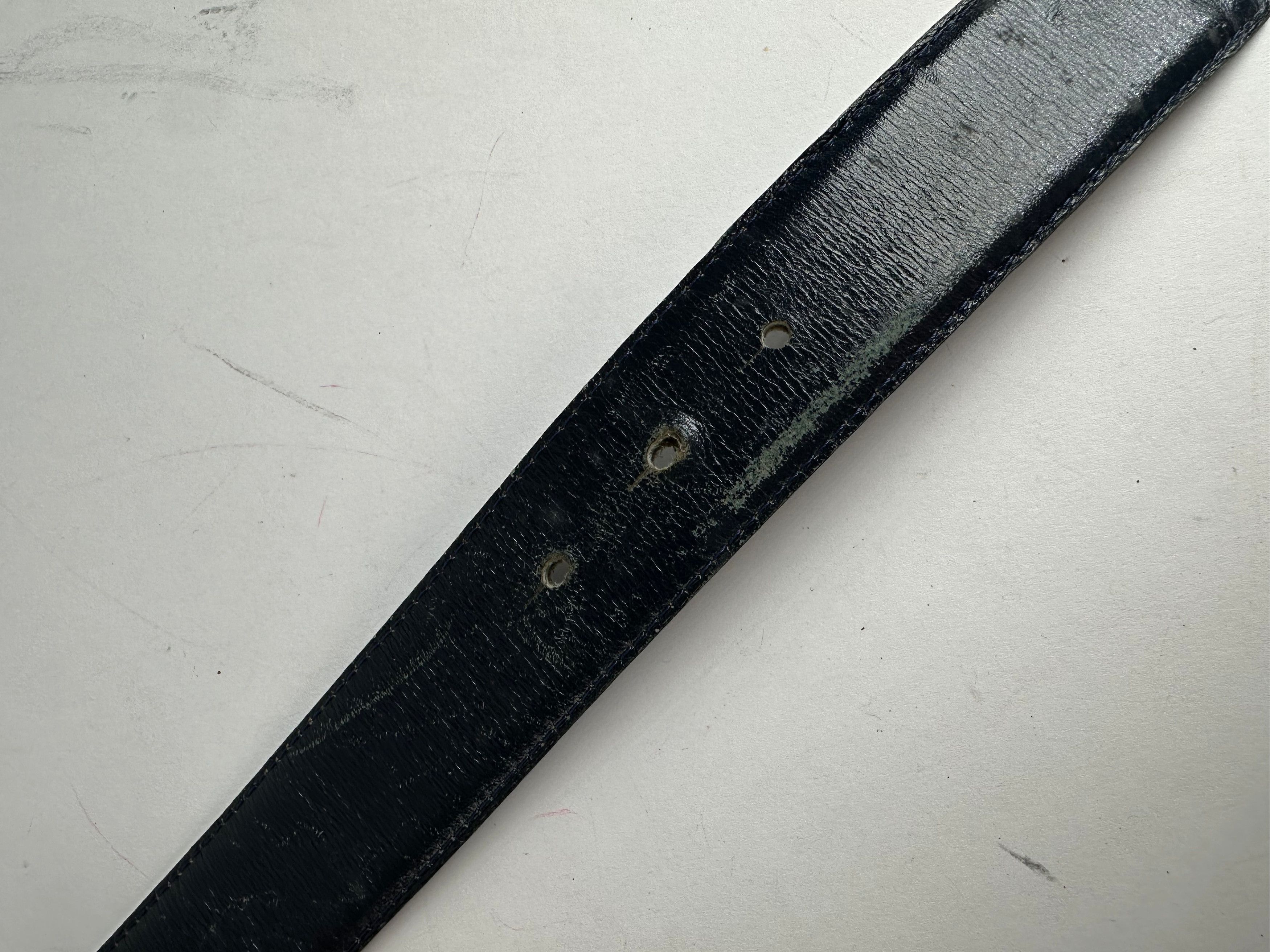 Celine Vintage Paris Snake Emblossed leather belt black Size ONE SIZE - 4 Thumbnail