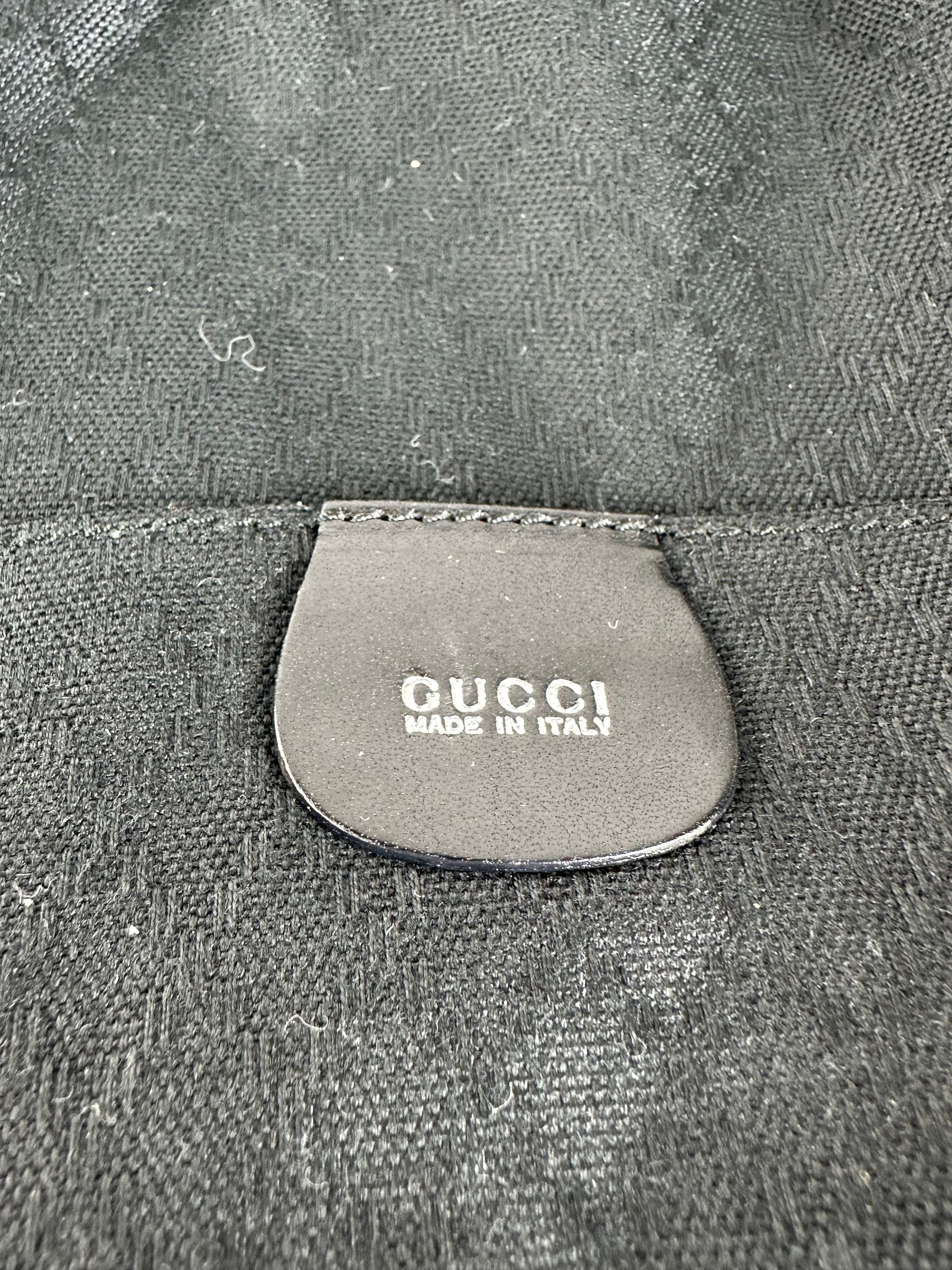 Gucci Vintage Canvas Leather Hobo Bag Black Size ONE SIZE - 5 Thumbnail