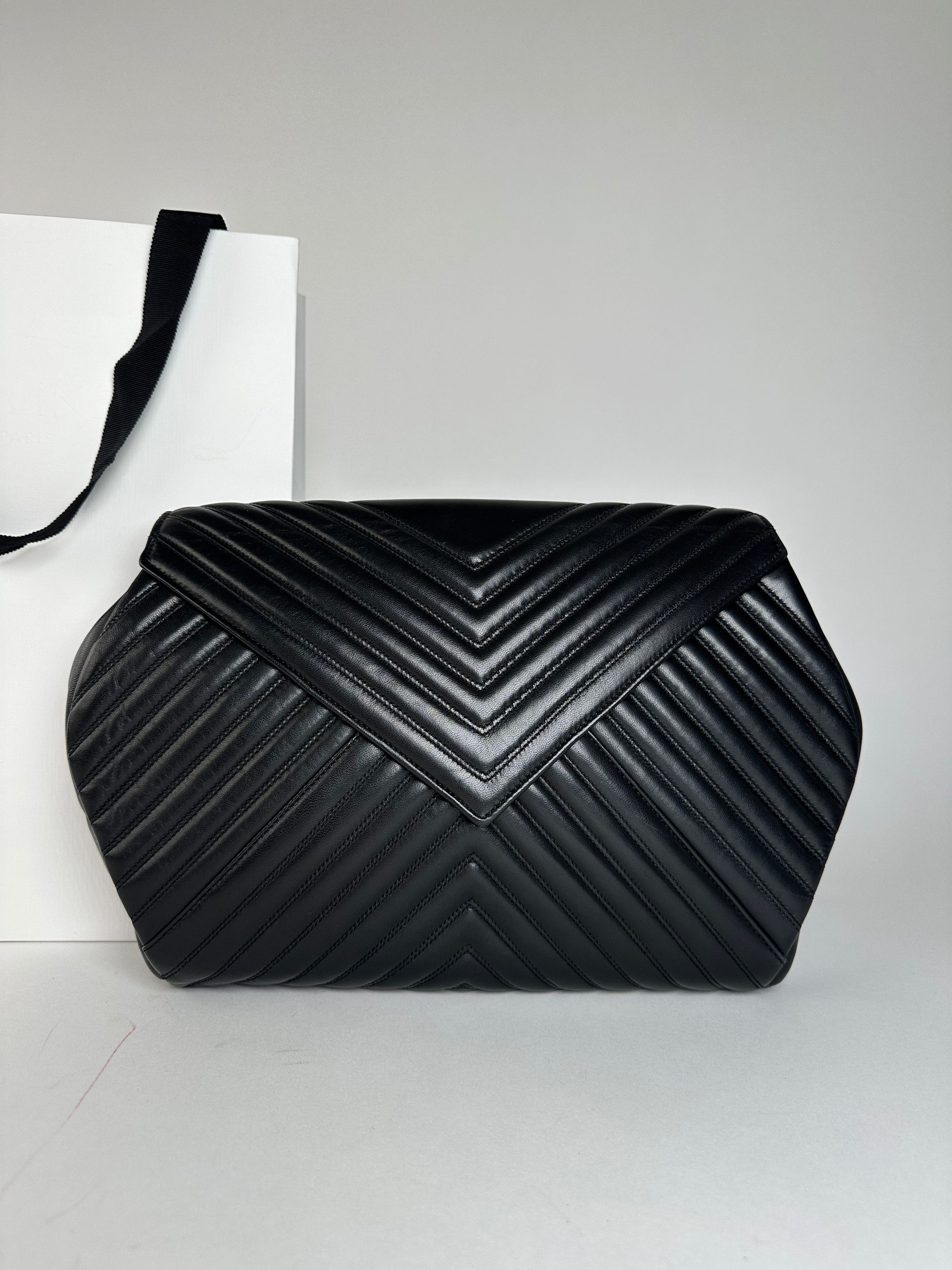 Givenchy Vintage Leather Clutch Abstract Black Size ONE SIZE - 10 Thumbnail