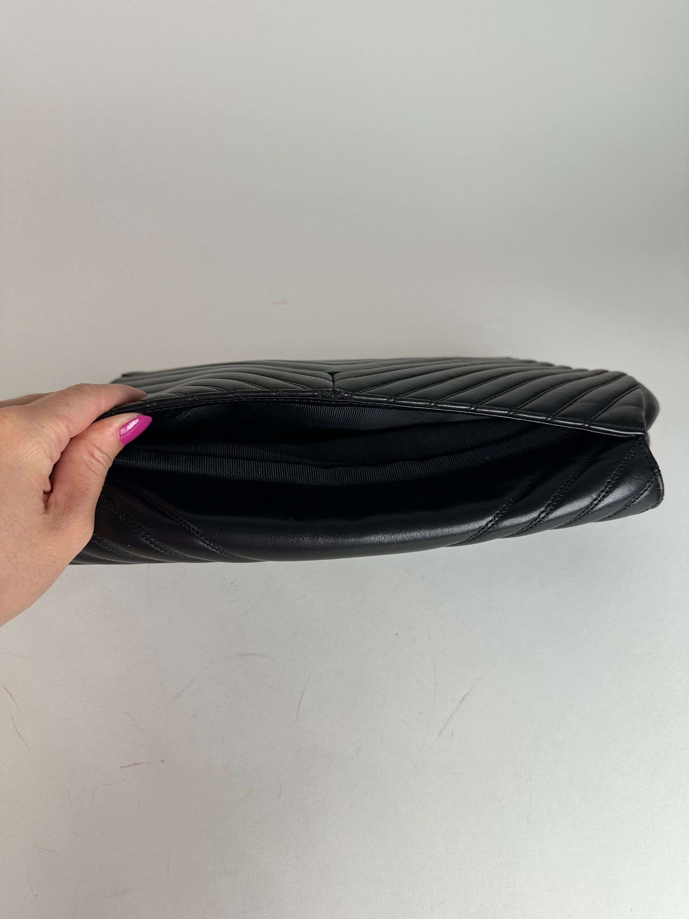 Givenchy Vintage Leather Clutch Abstract Black Size ONE SIZE - 9 Thumbnail