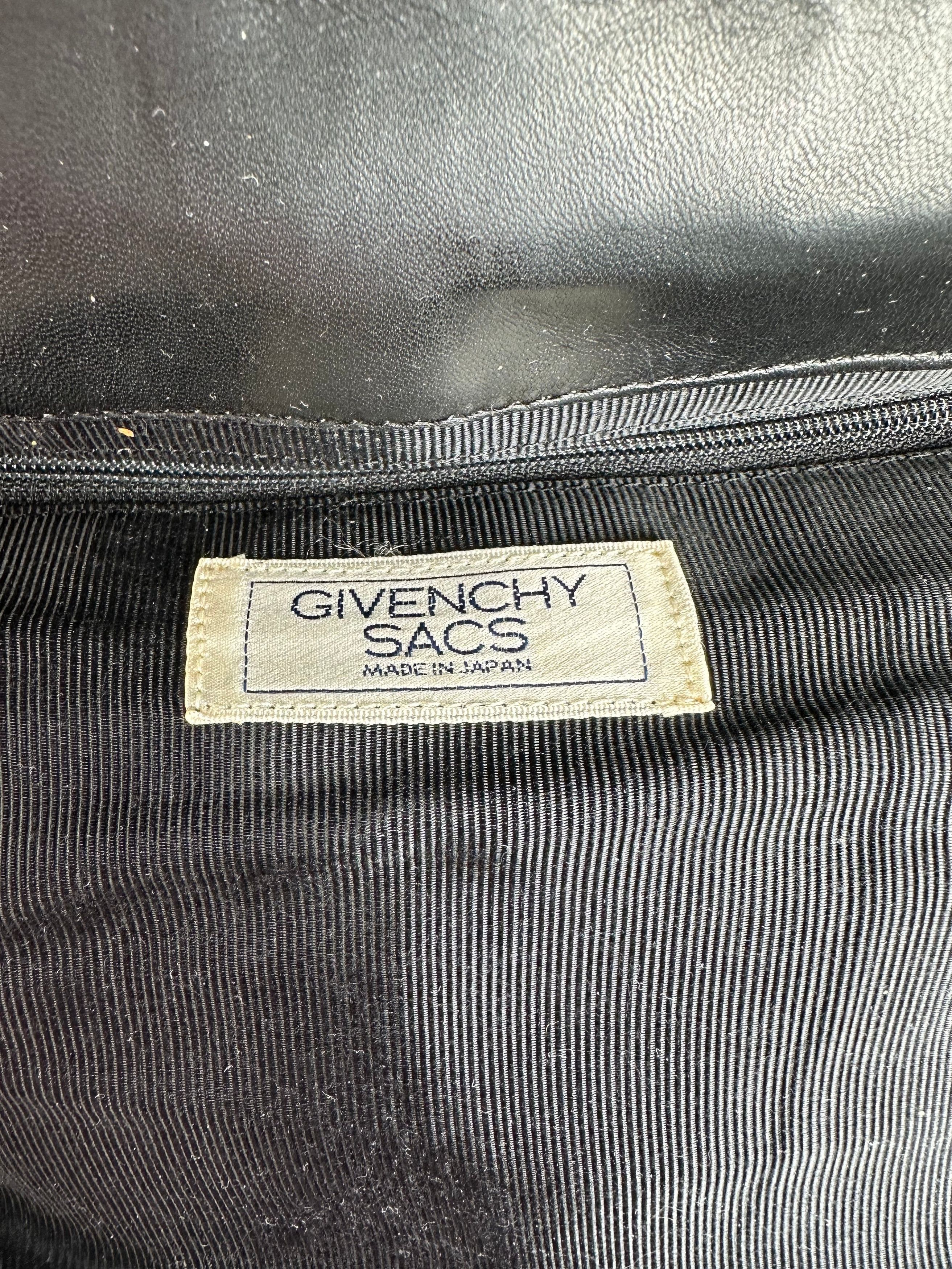 Givenchy Vintage Leather Clutch Abstract Black Size ONE SIZE - 6 Thumbnail