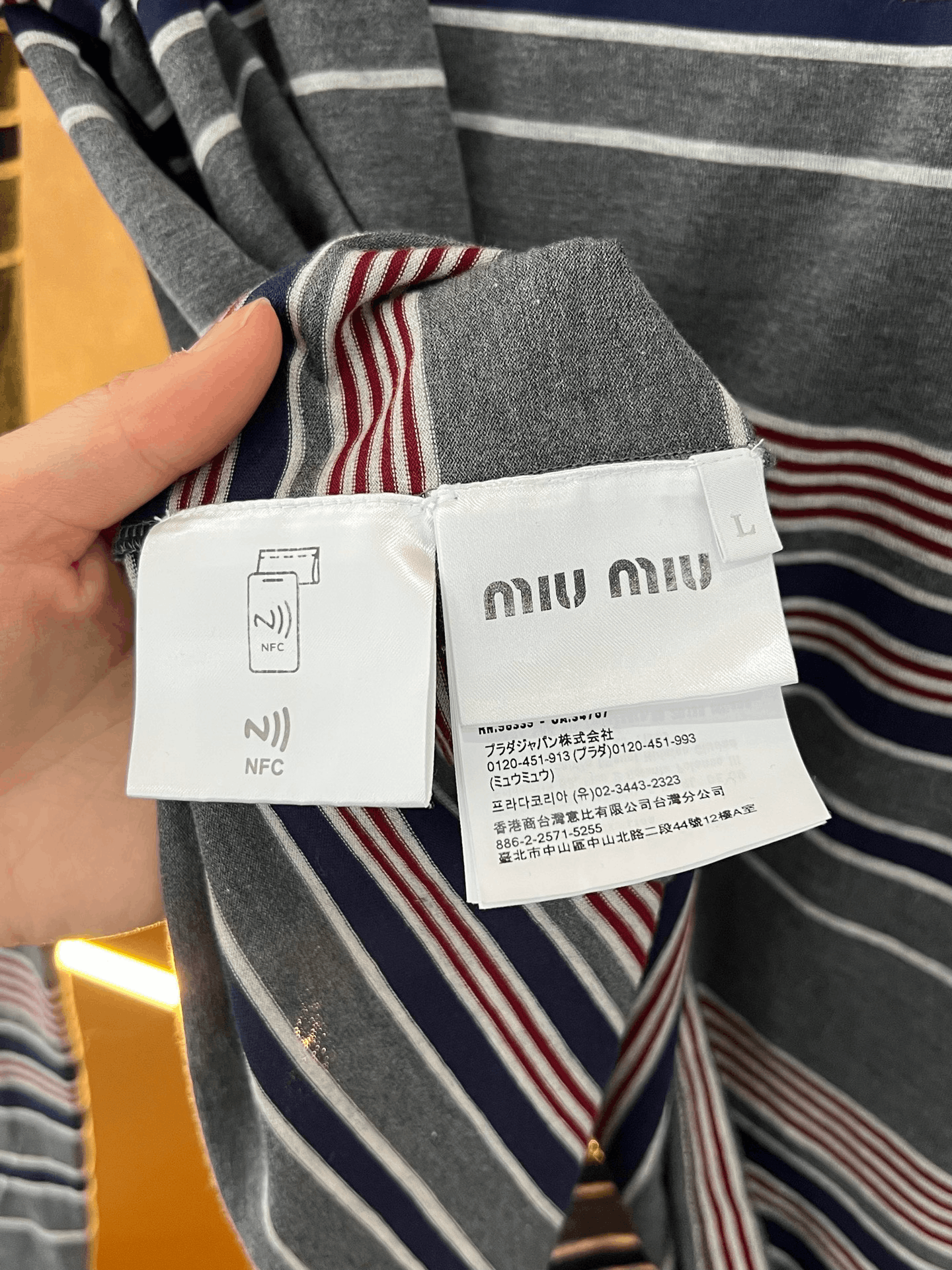 Miu Miu Miumiu Striped Sweatshirt Size L / US 10 / IT 46 - 4 Thumbnail