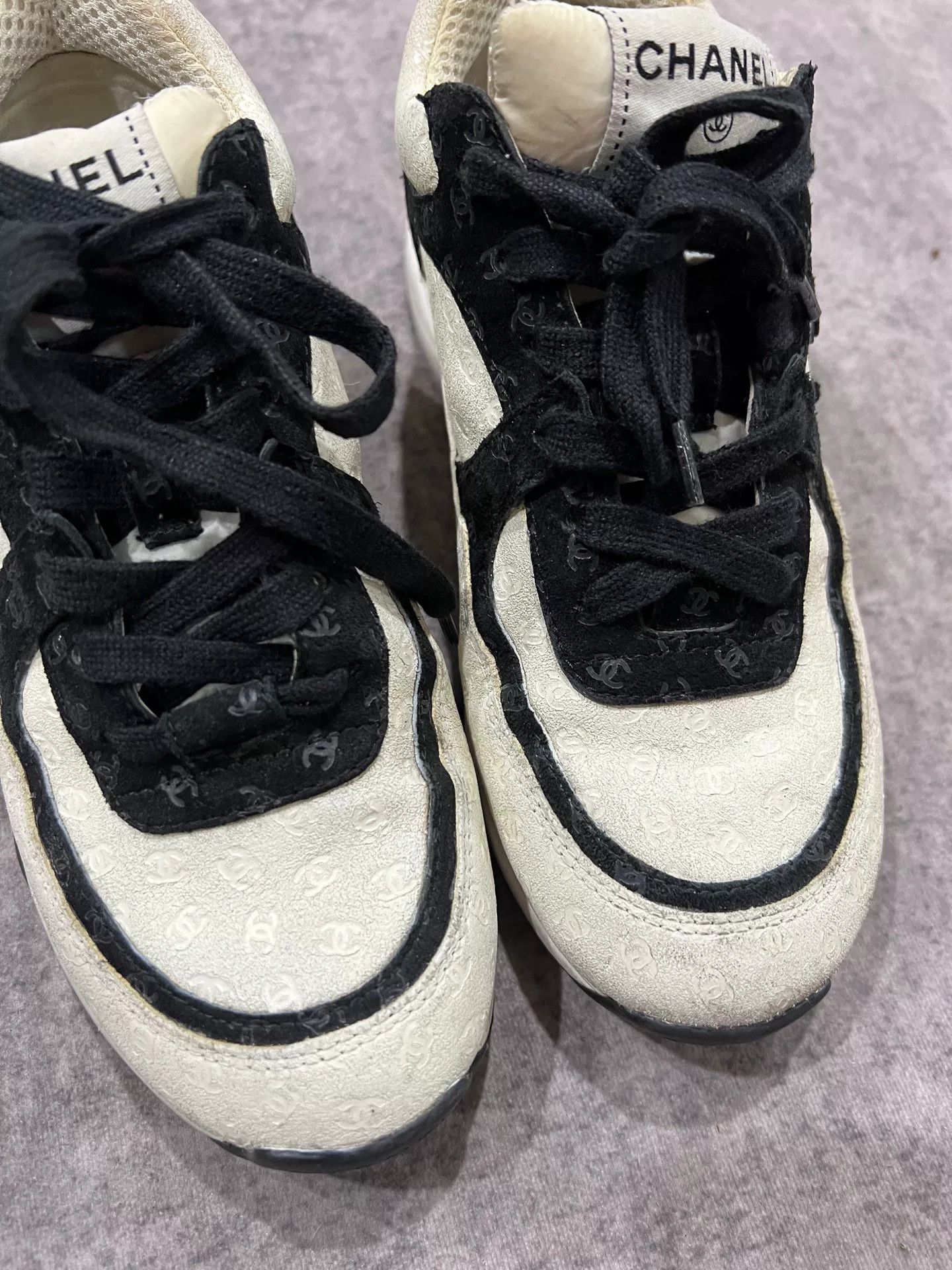 Chanel Chanel Panda All-over Logo Sneakers Size US 5 / IT 35 - 3 Thumbnail