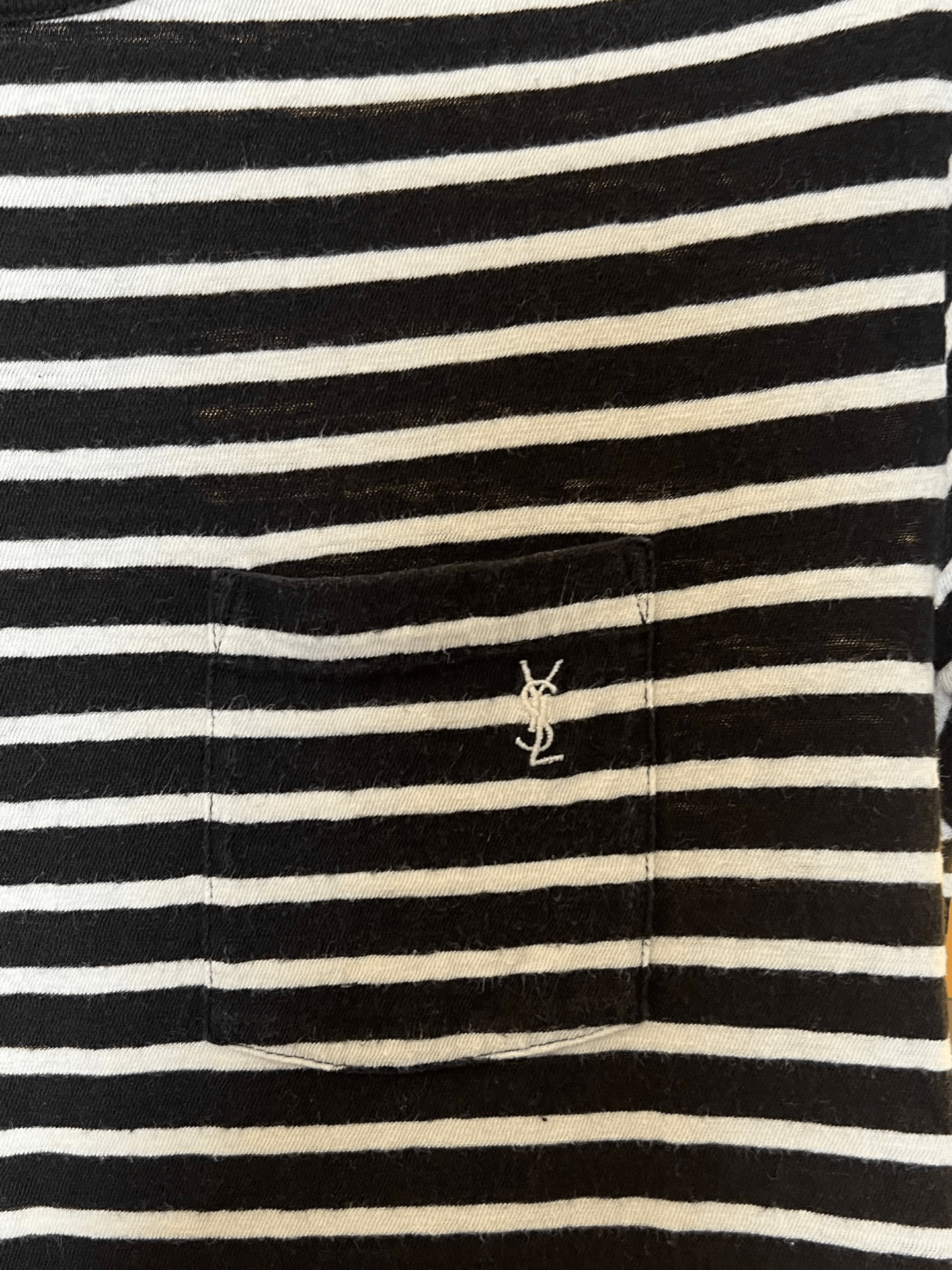 Saint Laurent Paris SLP Striped Short-Sleeve Top Size US S / EU 44-46 / 1 - 3 Thumbnail