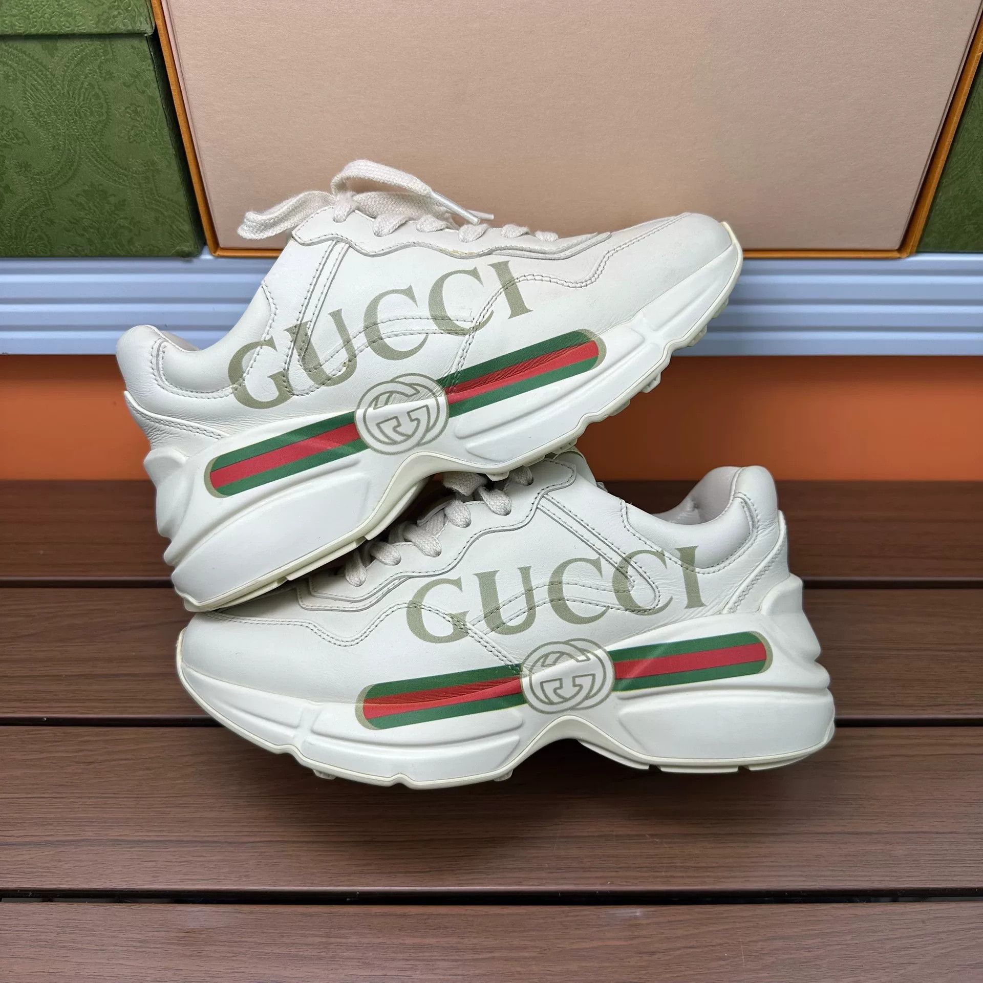 Gucci Gucci Printed Lowtop Sneakers it_34-5 Women Size US 4.5 / IT 34.5 - 2 Thumbnail