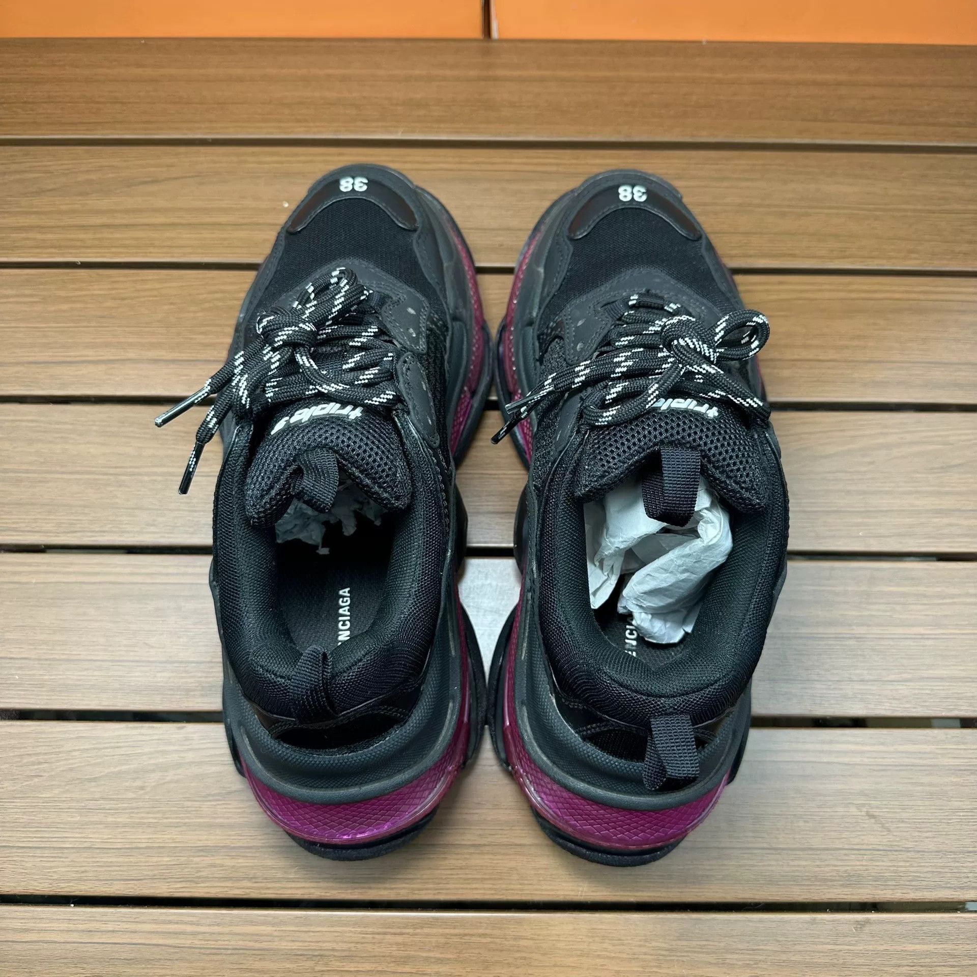 Balenciaga Balenciaga Purple Lowtop Sneakers it_38 Women Size US 8 / IT 38 - 3 Thumbnail