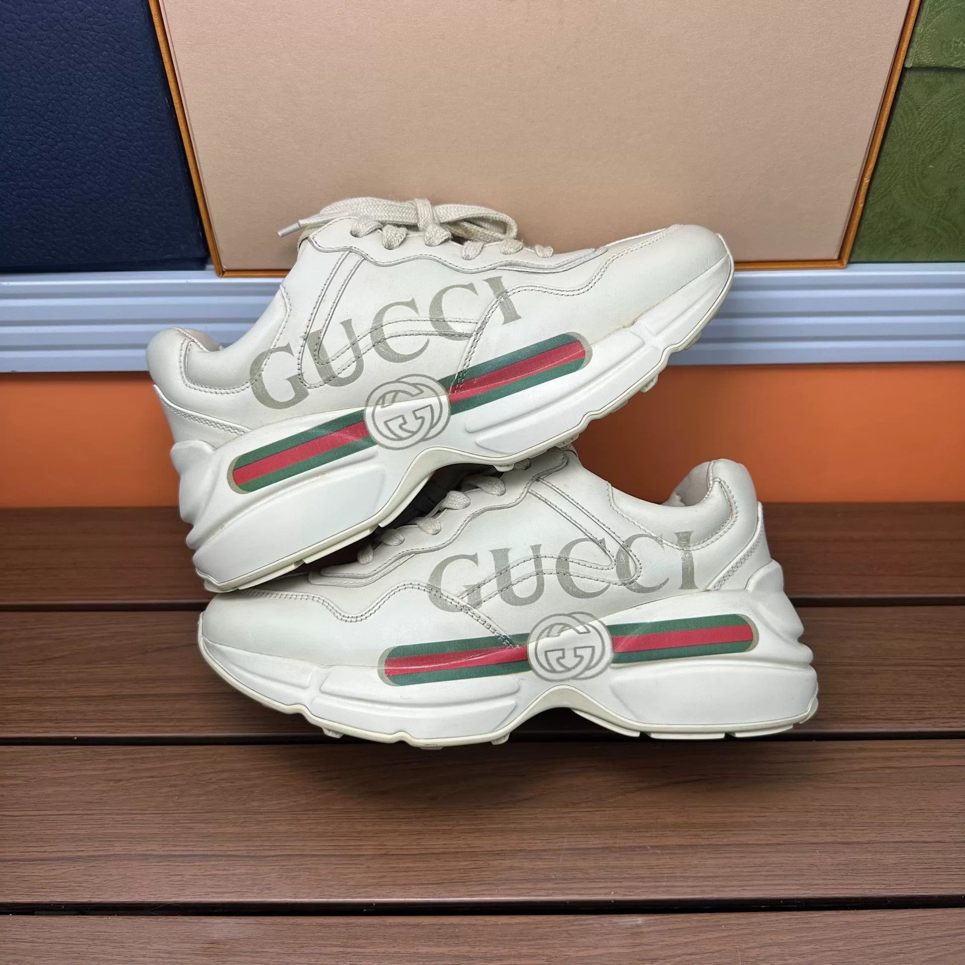 Gucci Gucci White Lowtop Sneakers it_35 Women Size US 5 / IT 35 - 5 Thumbnail