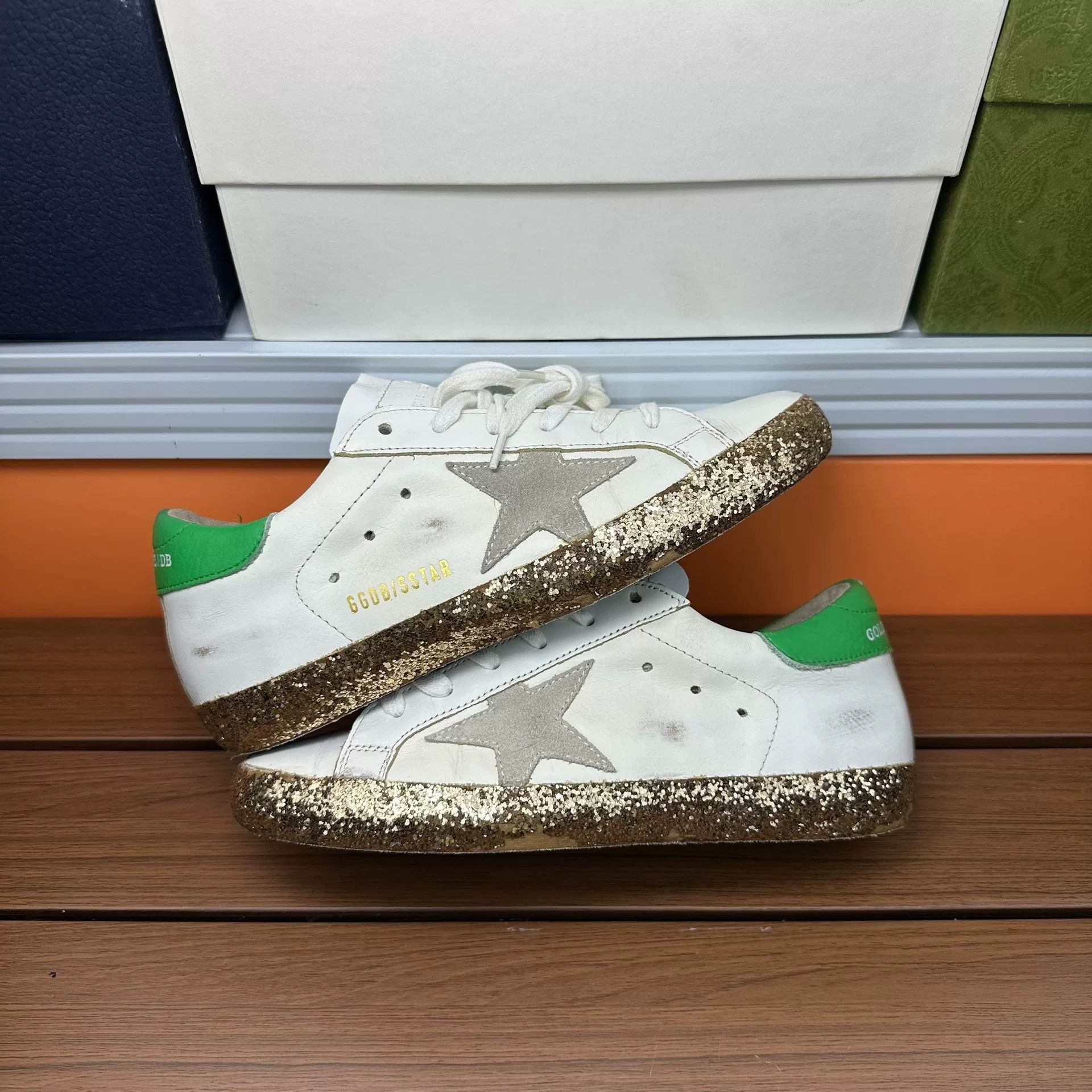 Golden Goose Golden Goose Distressed Yellow Lowtop Sneakers it_36 Women Size US 6 / IT 36 - 4 Thumbnail