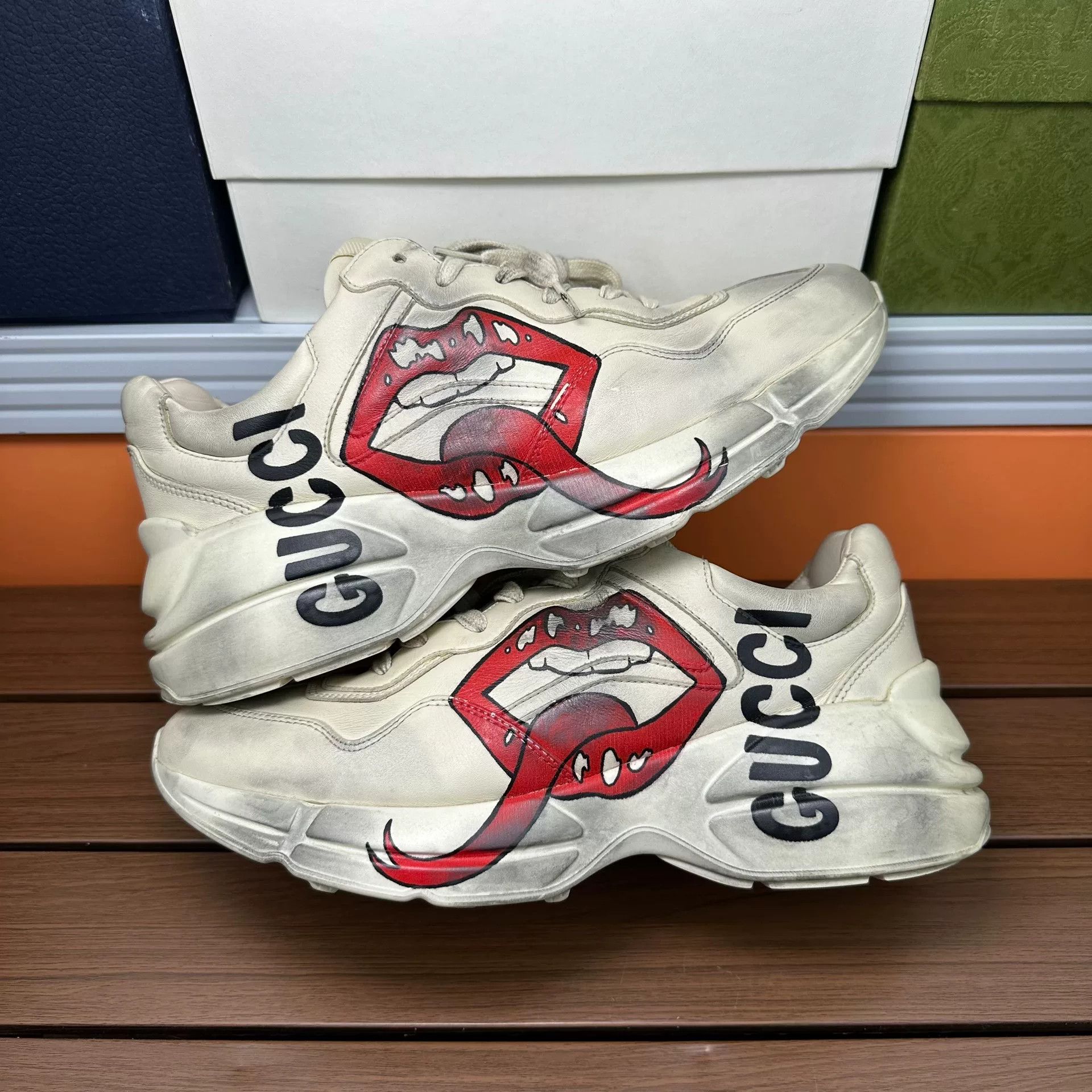Gucci Gucci Printed Lowtop Sneakers 8 Men Size US 8 / EU 41 - 2 Thumbnail