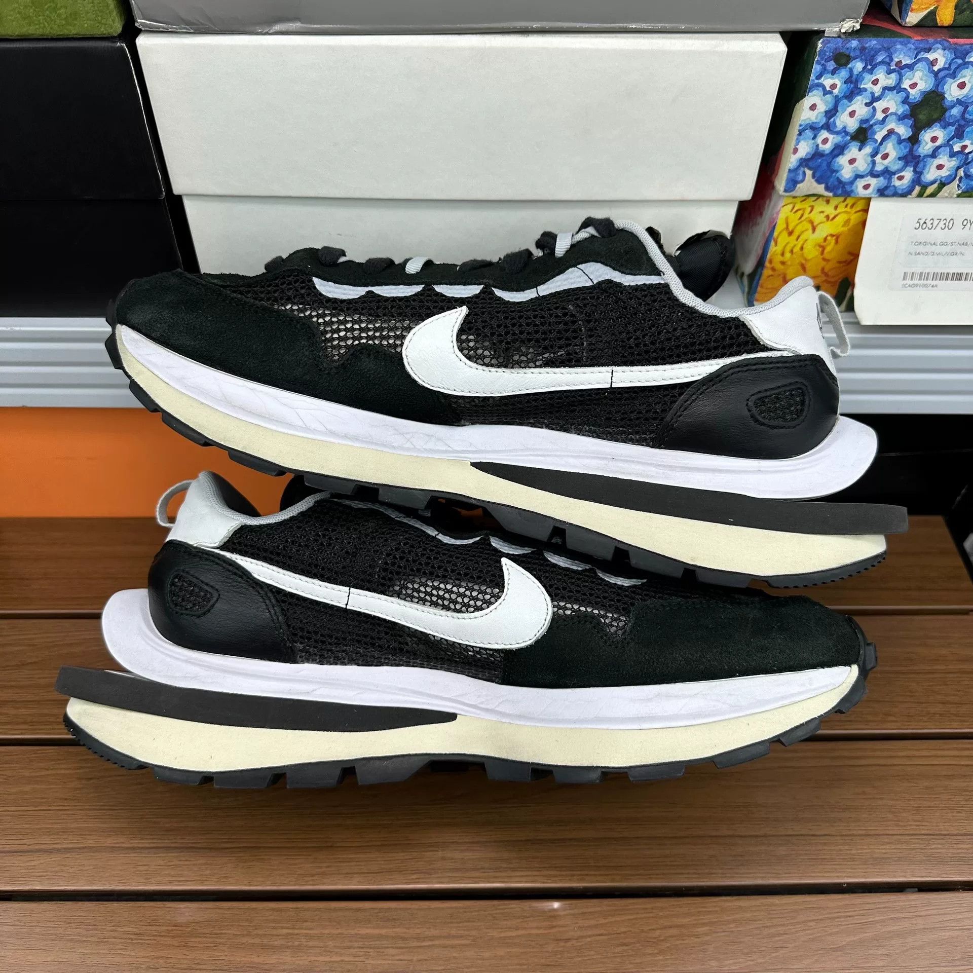 Sacai Sacai Collab Black Lowtop Sneakers 13 Men Size US 13 / EU 46 - 2 Thumbnail