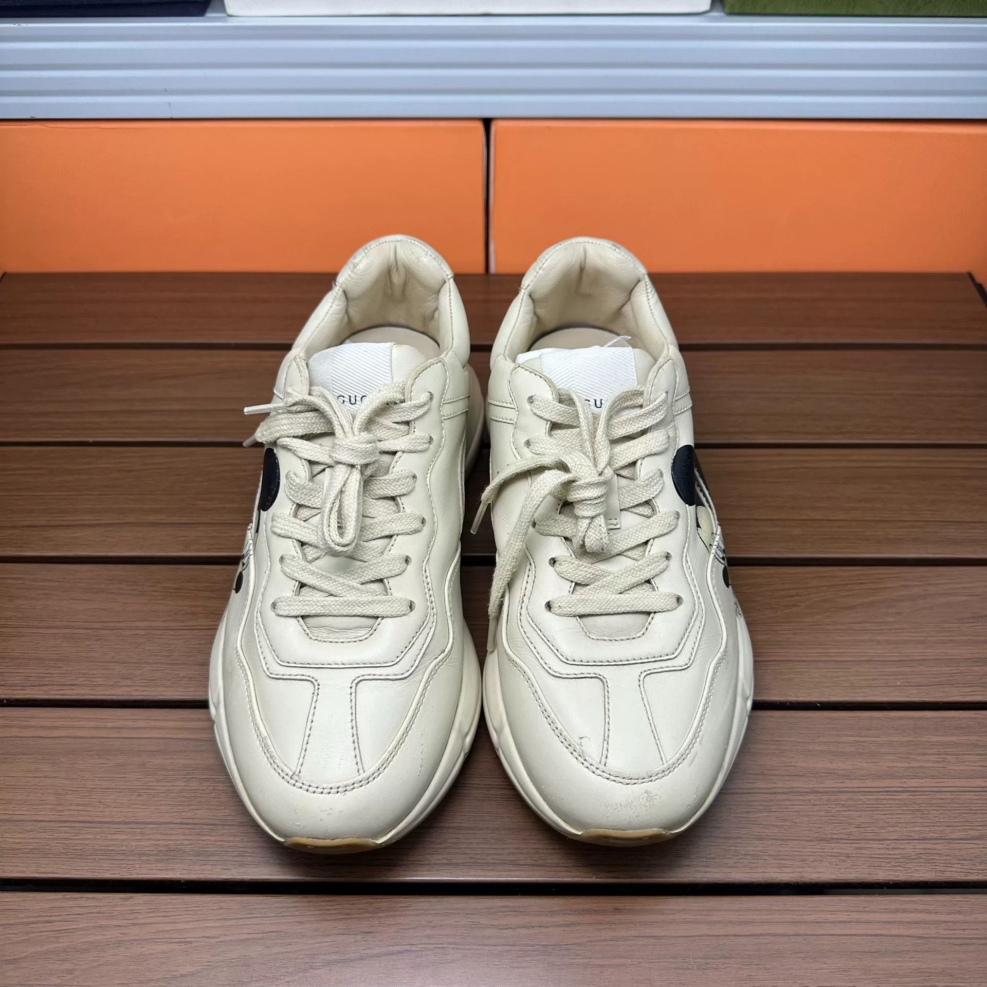 Gucci Gucci Printed Beige Lowtop Sneakers it_37 Women Size US 7 / IT 37 - 4 Thumbnail