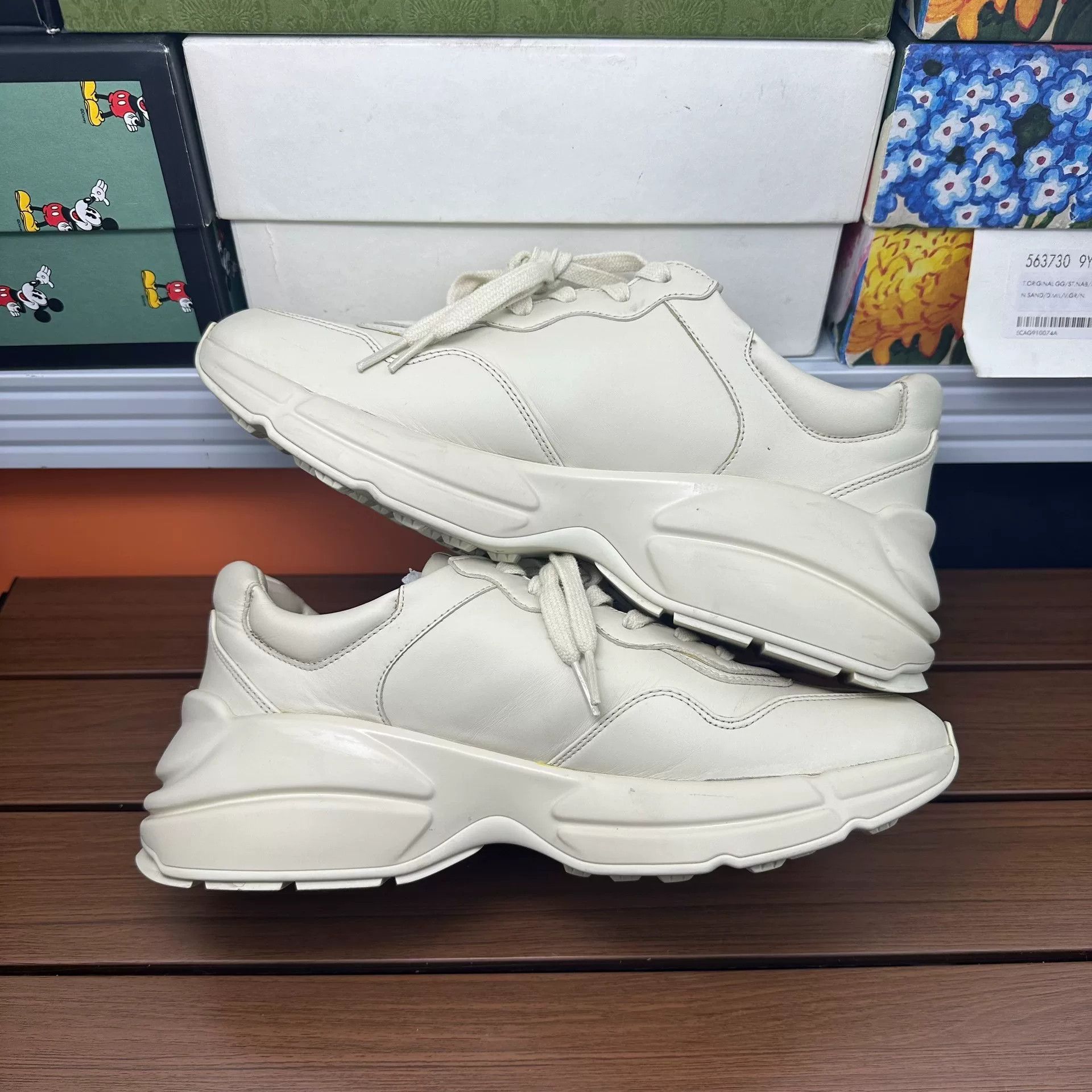 Gucci Gucci Leather White Lowtop Sneakers 8 Men Size US 8 / EU 41 - 3 Thumbnail