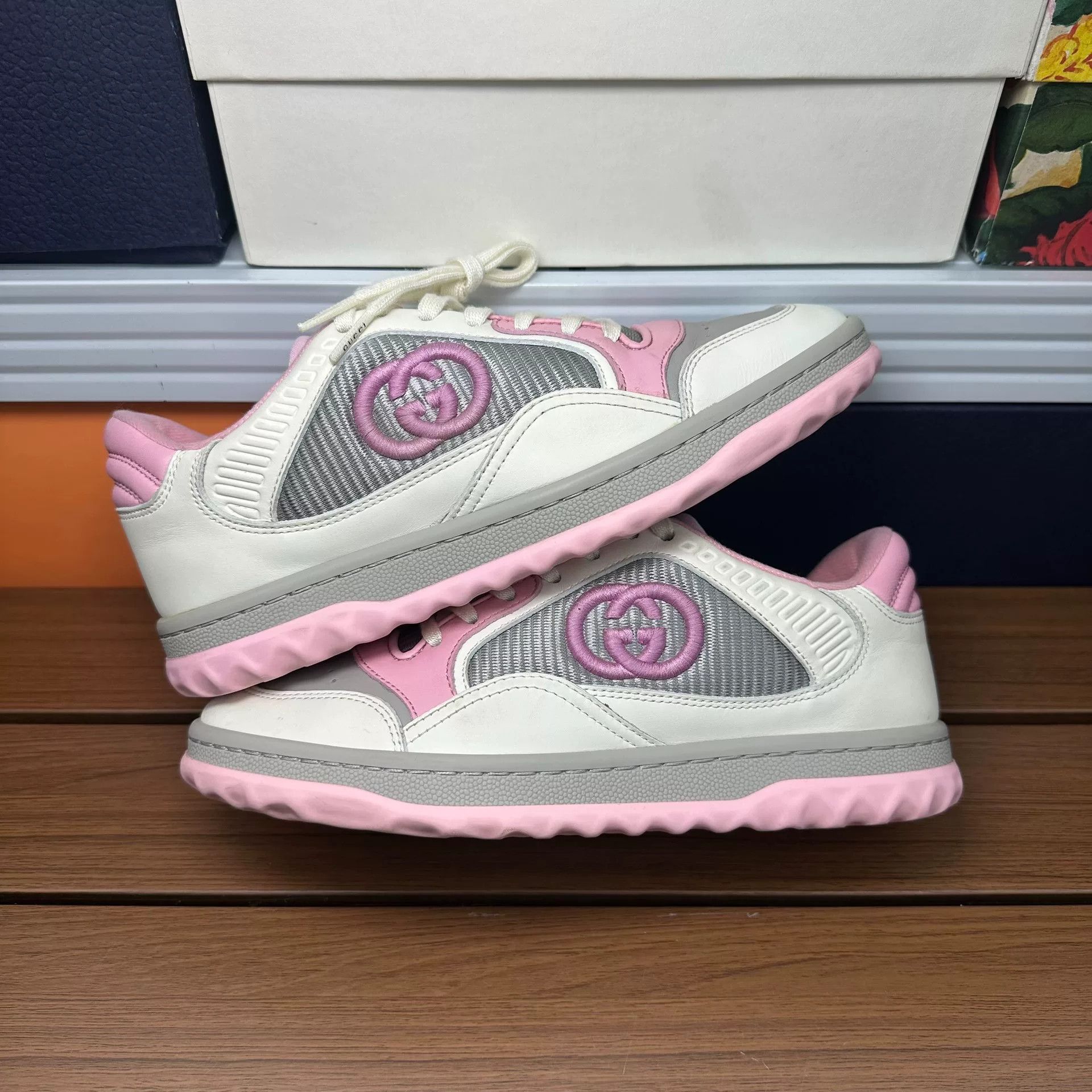 Gucci Gucci Casual Embroidered Pink Lowtop Sneakers it_35-5 Women Size US 5.5 / IT 35.5 - 2 Thumbnail