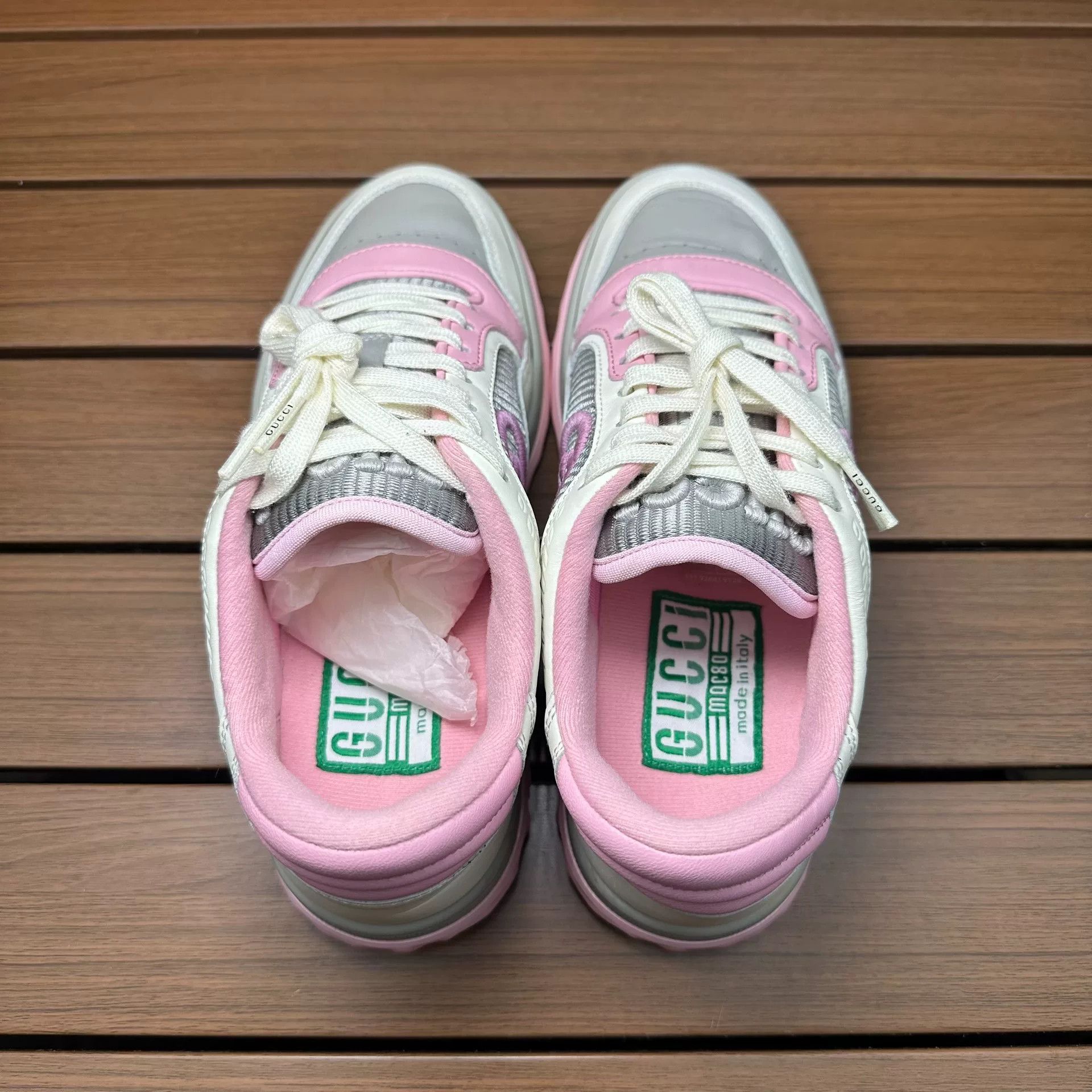 Gucci Gucci Casual Embroidered Pink Lowtop Sneakers it_35-5 Women Size US 5.5 / IT 35.5 - 8 Thumbnail