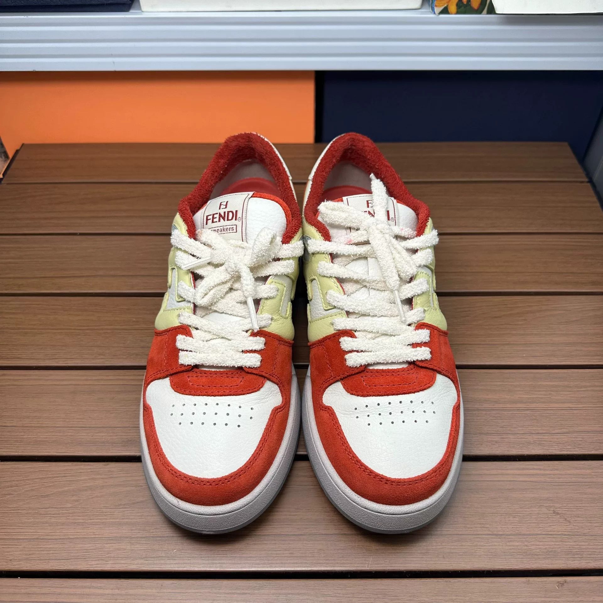 Fendi Fendi Suede Red Lowtop Sneakers 9 Men Size US 9 / EU 42 - 4 Thumbnail