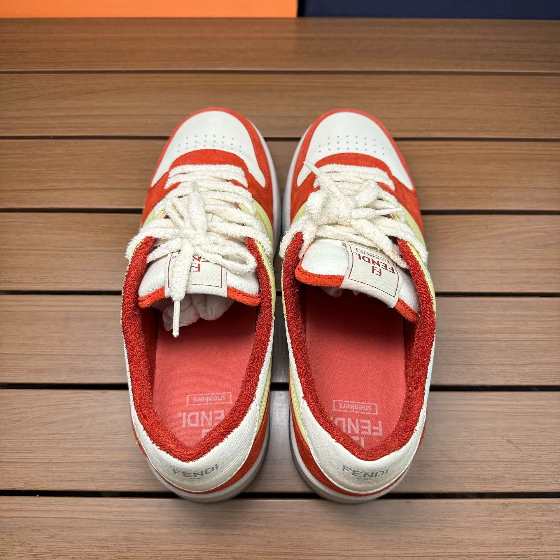Fendi Fendi Suede Red Lowtop Sneakers 9 Men Size US 9 / EU 42 - 5 Thumbnail