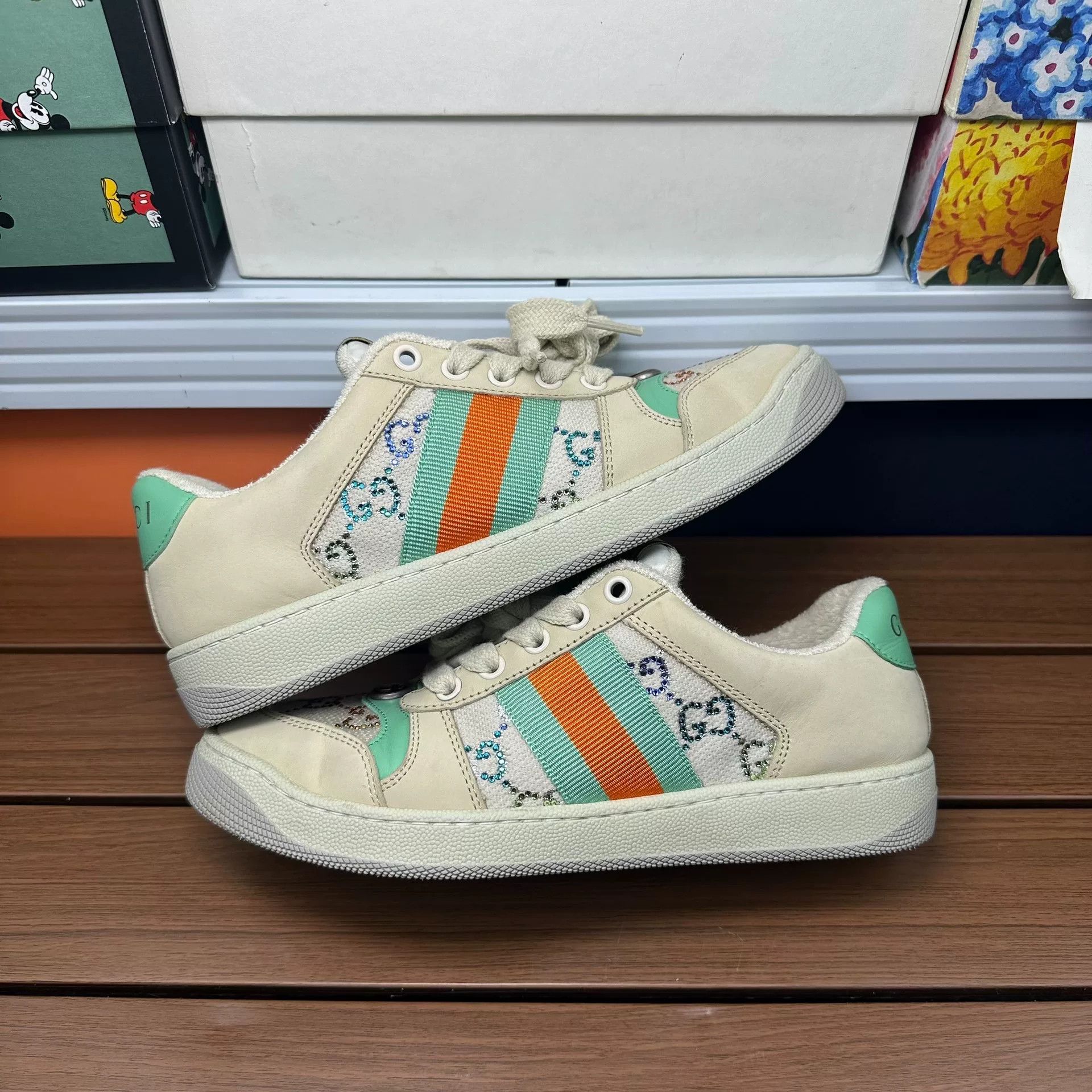 Gucci Gucci Beige Lowtop Sneakers it_36-5 Women Size US 6.5 / IT 36.5 - 2 Thumbnail