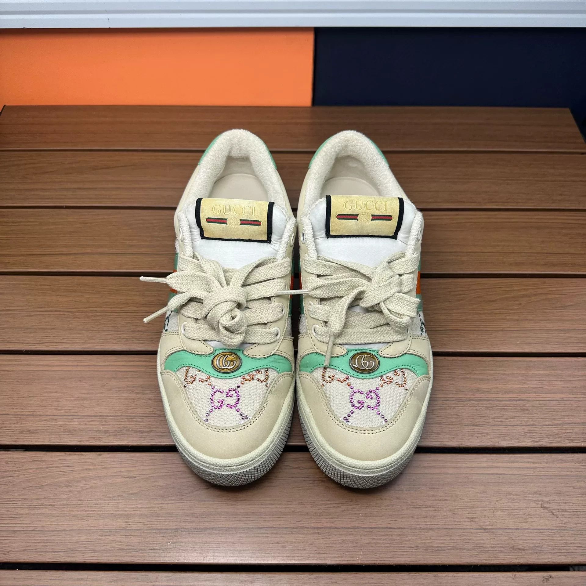 Gucci Gucci Beige Lowtop Sneakers it_36-5 Women Size US 6.5 / IT 36.5 - 4 Thumbnail