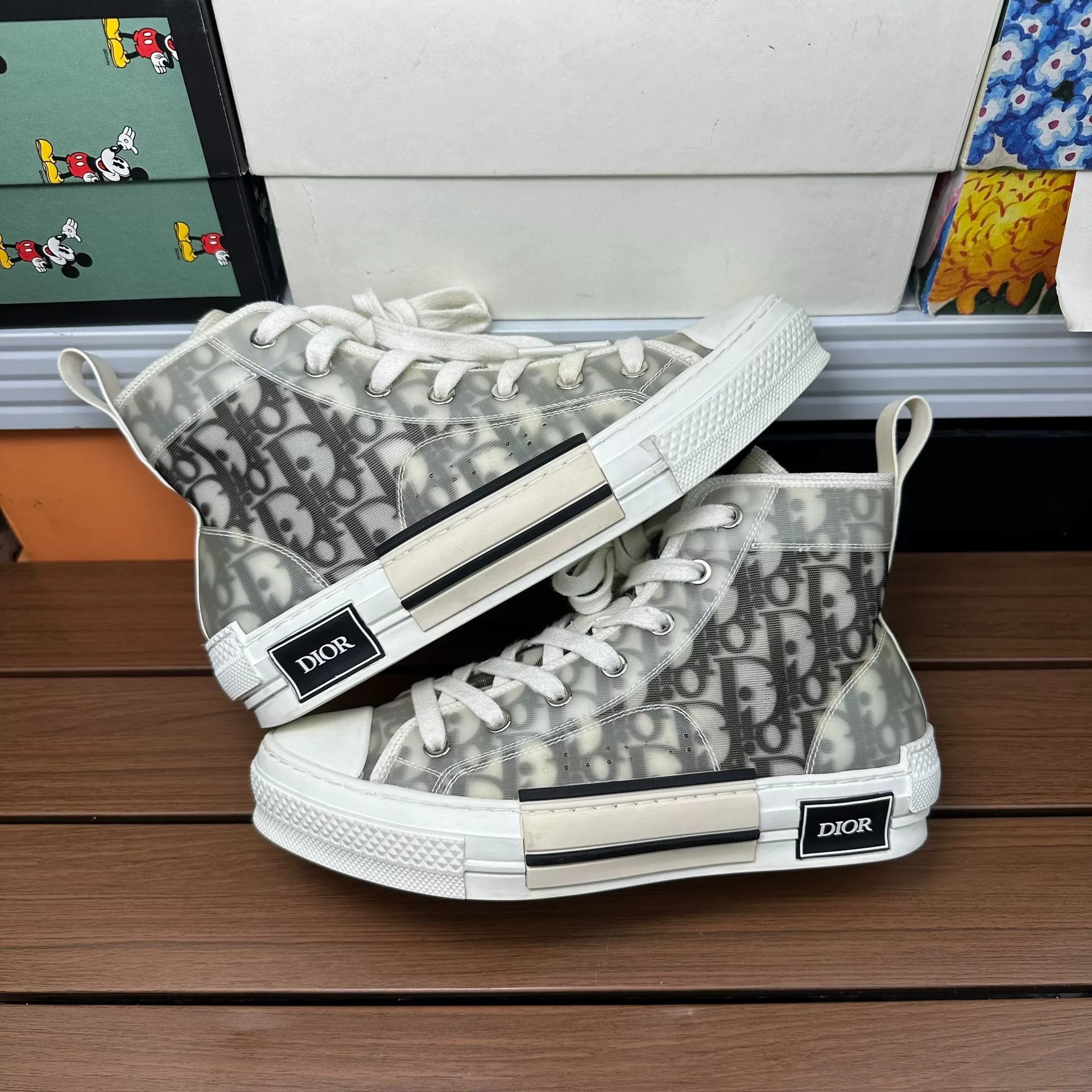 Dior Dior Black Hitop Sneakers it_37 Women Size US 7 / IT 37 - 2 Thumbnail