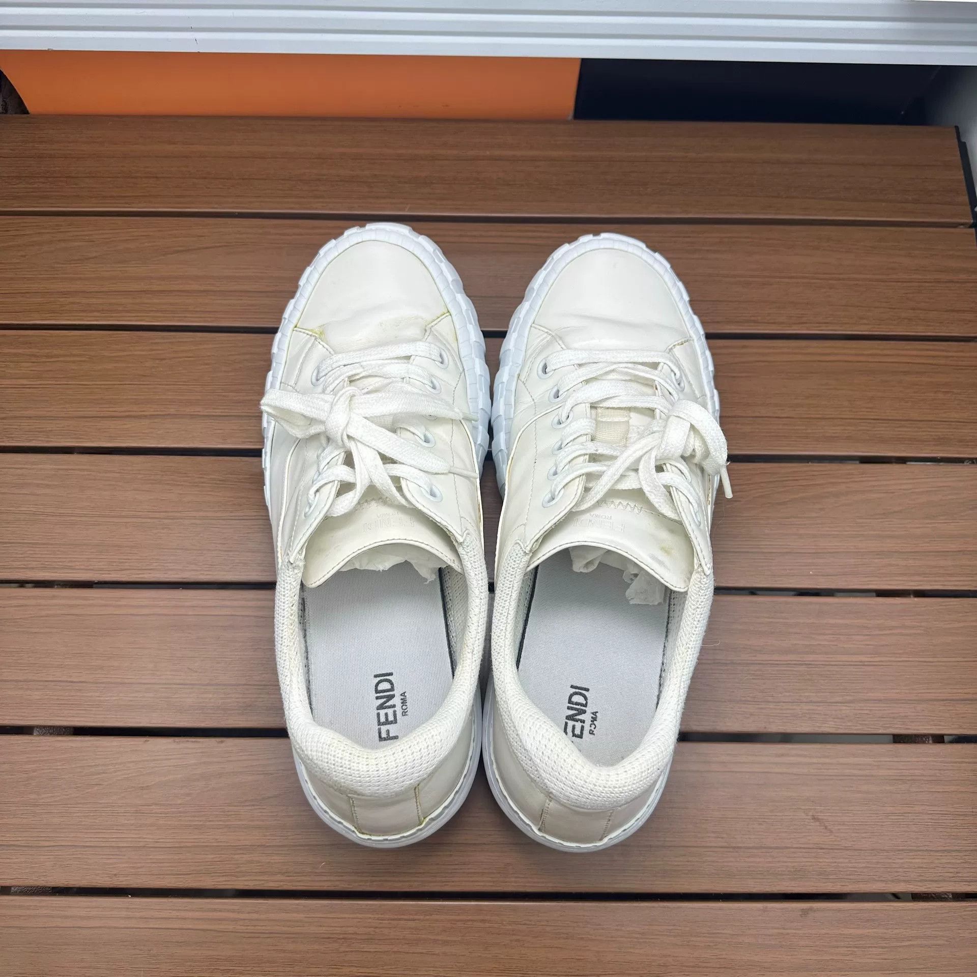 Fendi Fendi White Lowtop Sneakers 10 Men Size US 10 / EU 43 - 5 Thumbnail