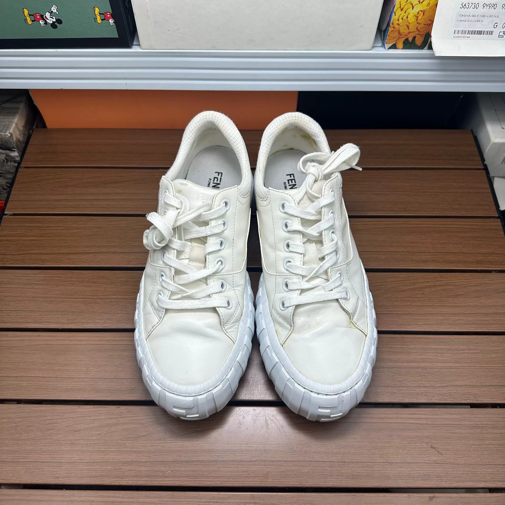 Fendi Fendi White Lowtop Sneakers 10 Men Size US 10 / EU 43 - 4 Thumbnail