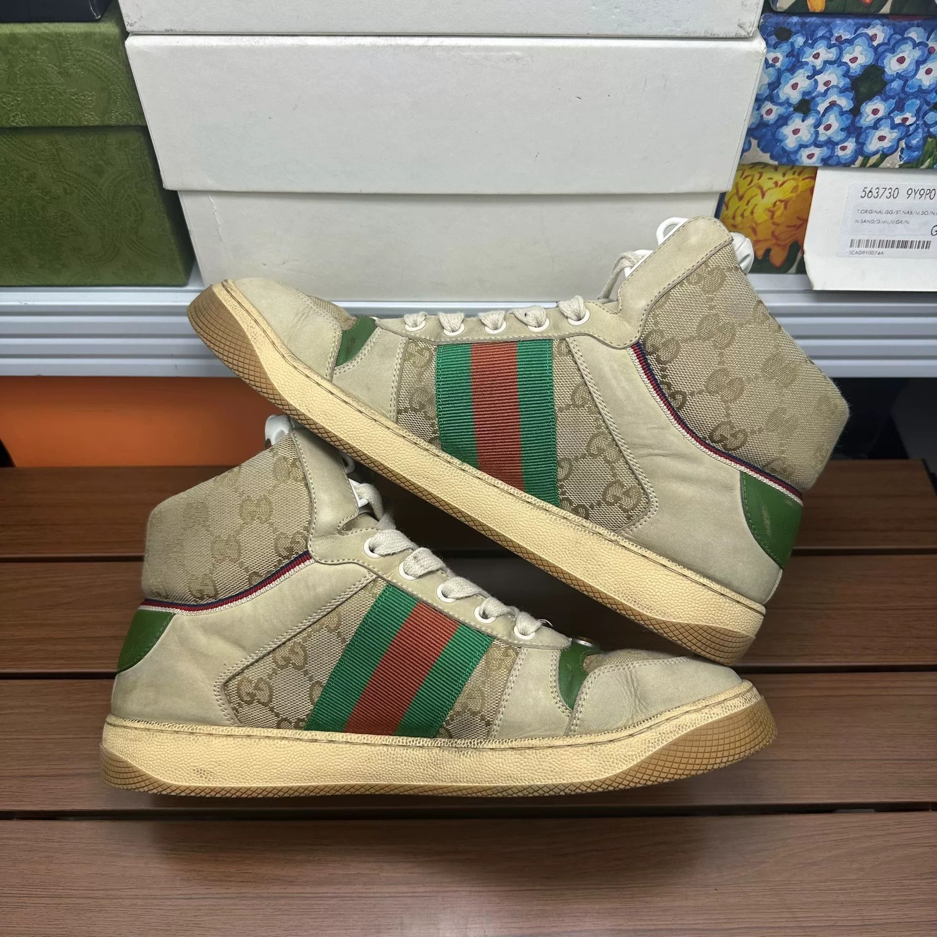 Gucci Gucci Distressed Hitop Sneakers 9 Men Size US 9 / EU 42 - 2 Thumbnail
