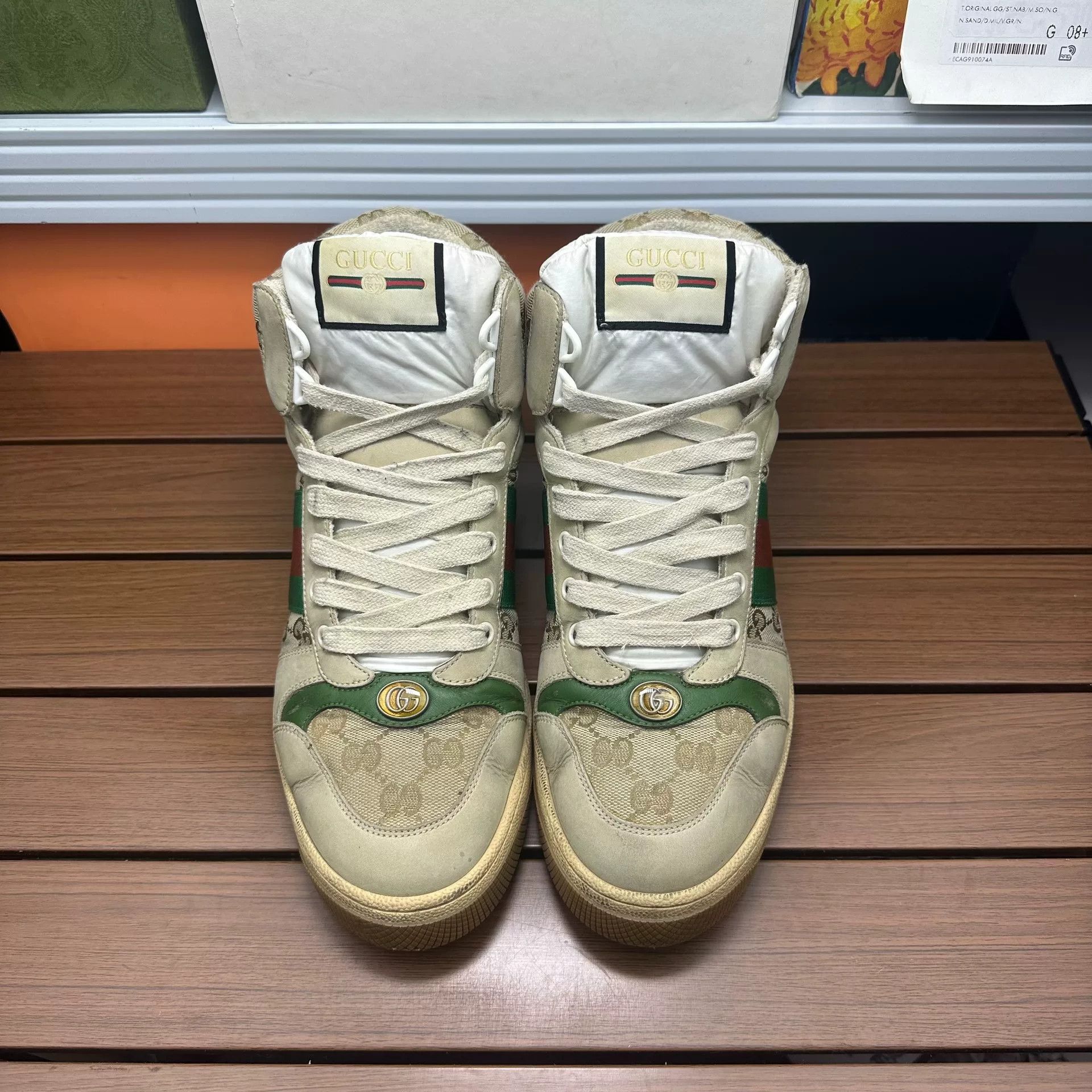 Gucci Gucci Distressed Hitop Sneakers 9 Men Size US 9 / EU 42 - 3 Thumbnail