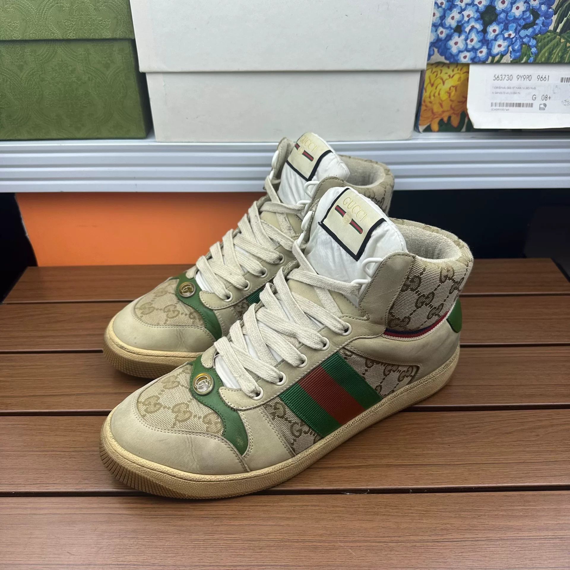 Gucci Gucci Distressed Hitop Sneakers 9 Men Size US 9 / EU 42 - 8 Thumbnail