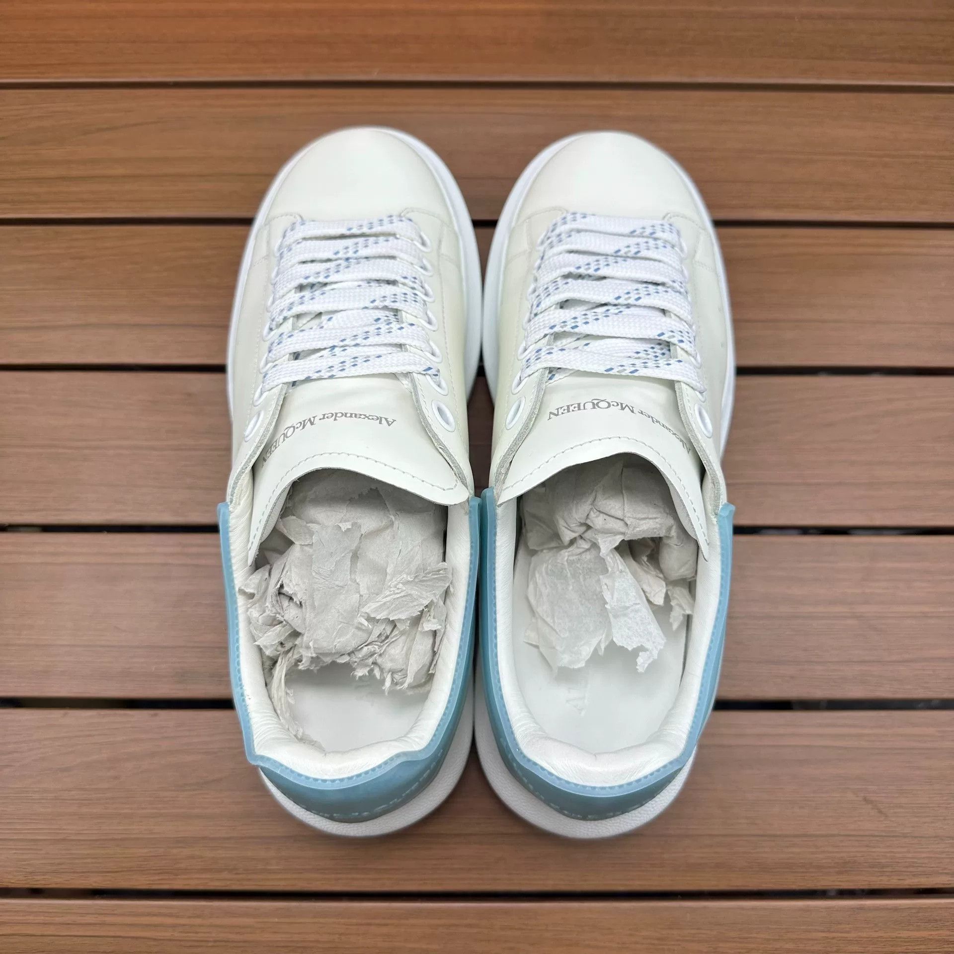 Alexander McQueen Alexander McQueen Blue Lowtop Sneakers 7 Men Size US 7 / EU 40 - 4 Thumbnail