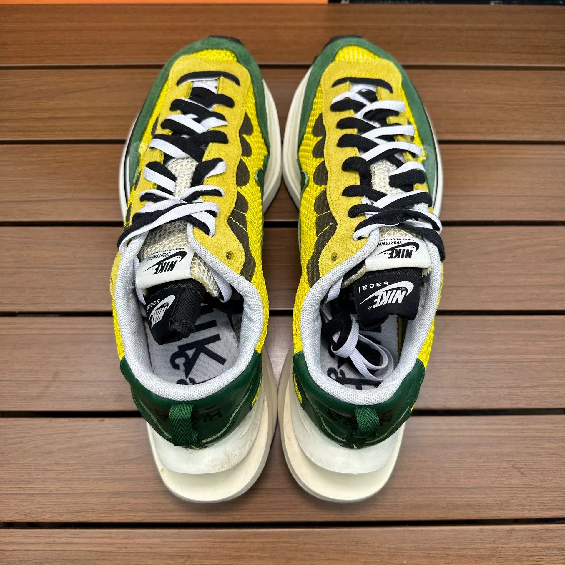 Sacai Sacai Collab Yellow Lowtop Sneakers 12 Men Size US 12 / EU 45 - 4 Thumbnail