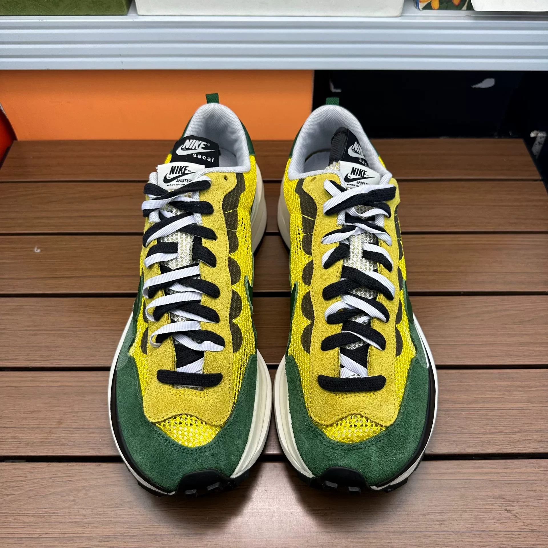 Sacai Sacai Collab Yellow Lowtop Sneakers 12 Men Size US 12 / EU 45 - 3 Thumbnail